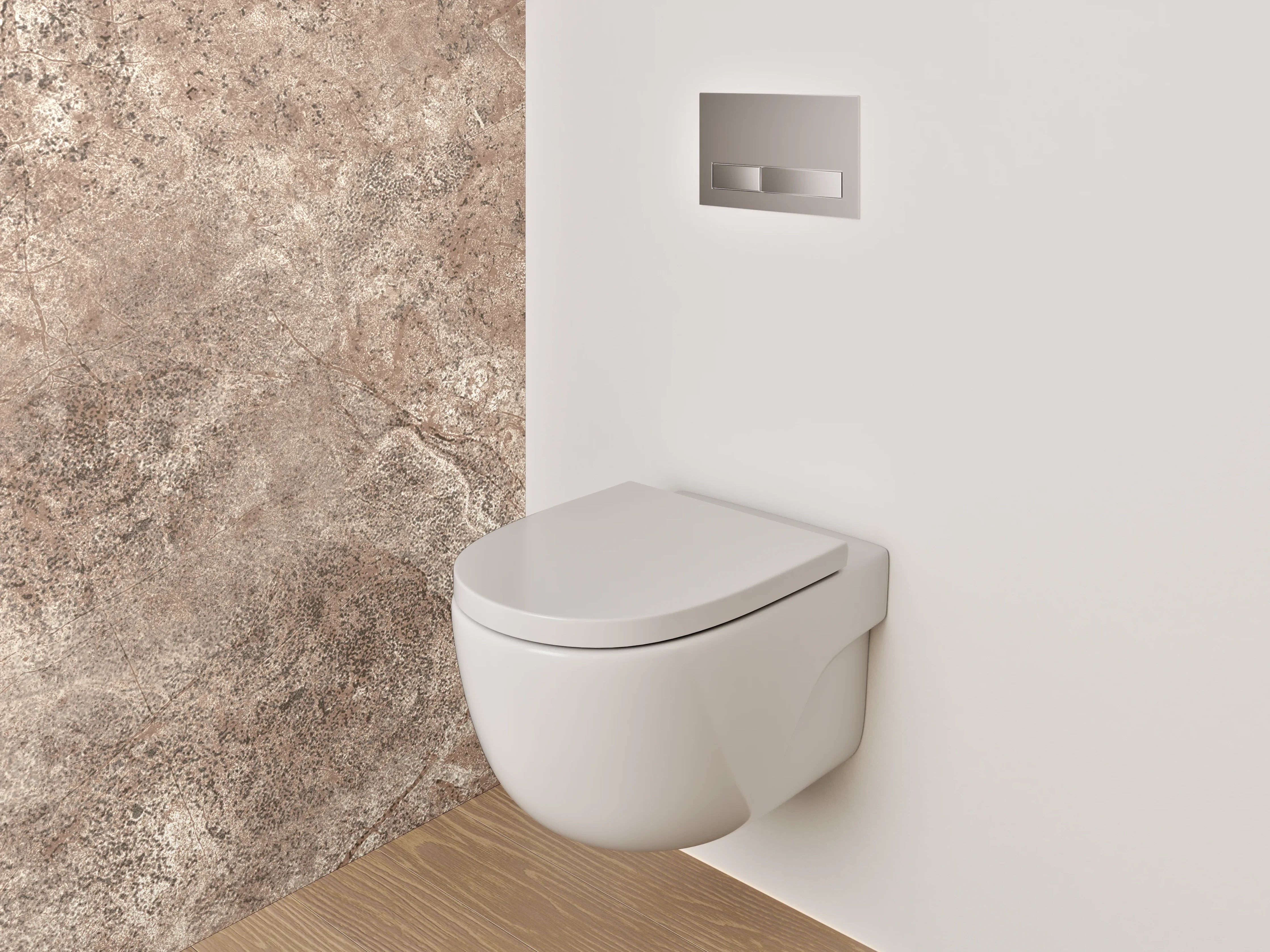 WC-Rückwand - Naturstein-Optik Braun Fliese
