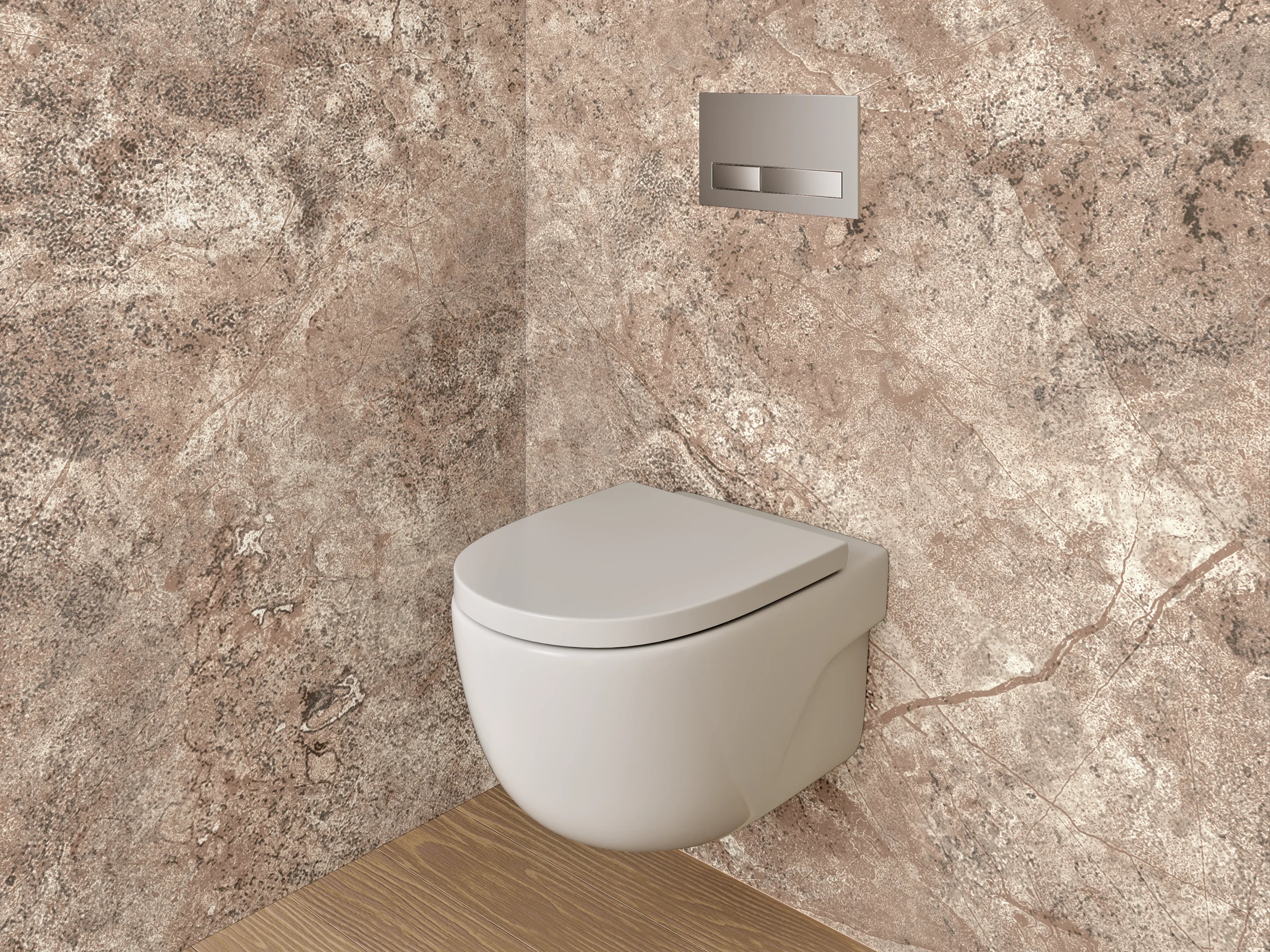 WC-Rückwand - Naturstein-Optik Braun Fliese
