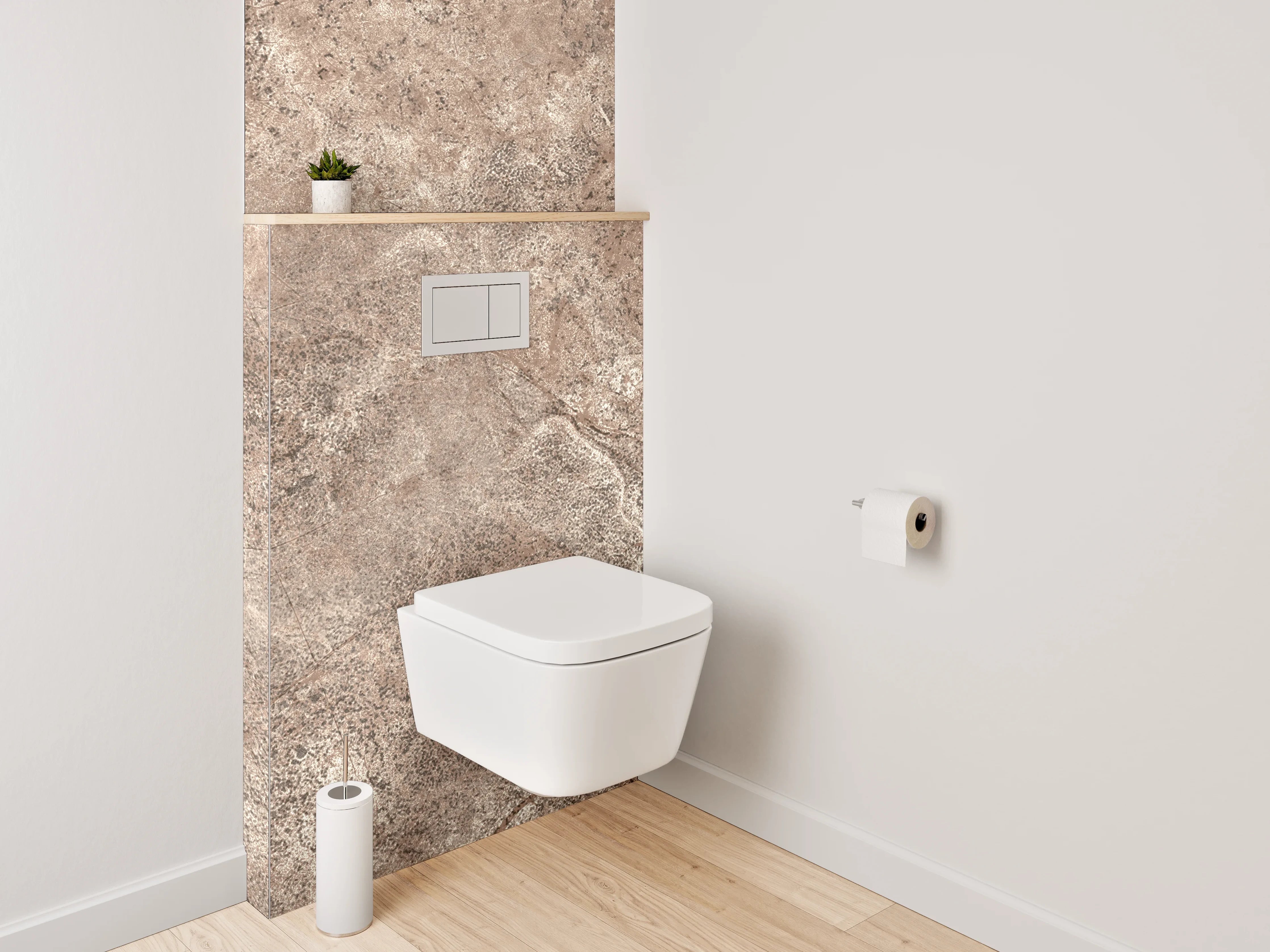 WC-Rückwand - Naturstein-Optik Braun Fliese