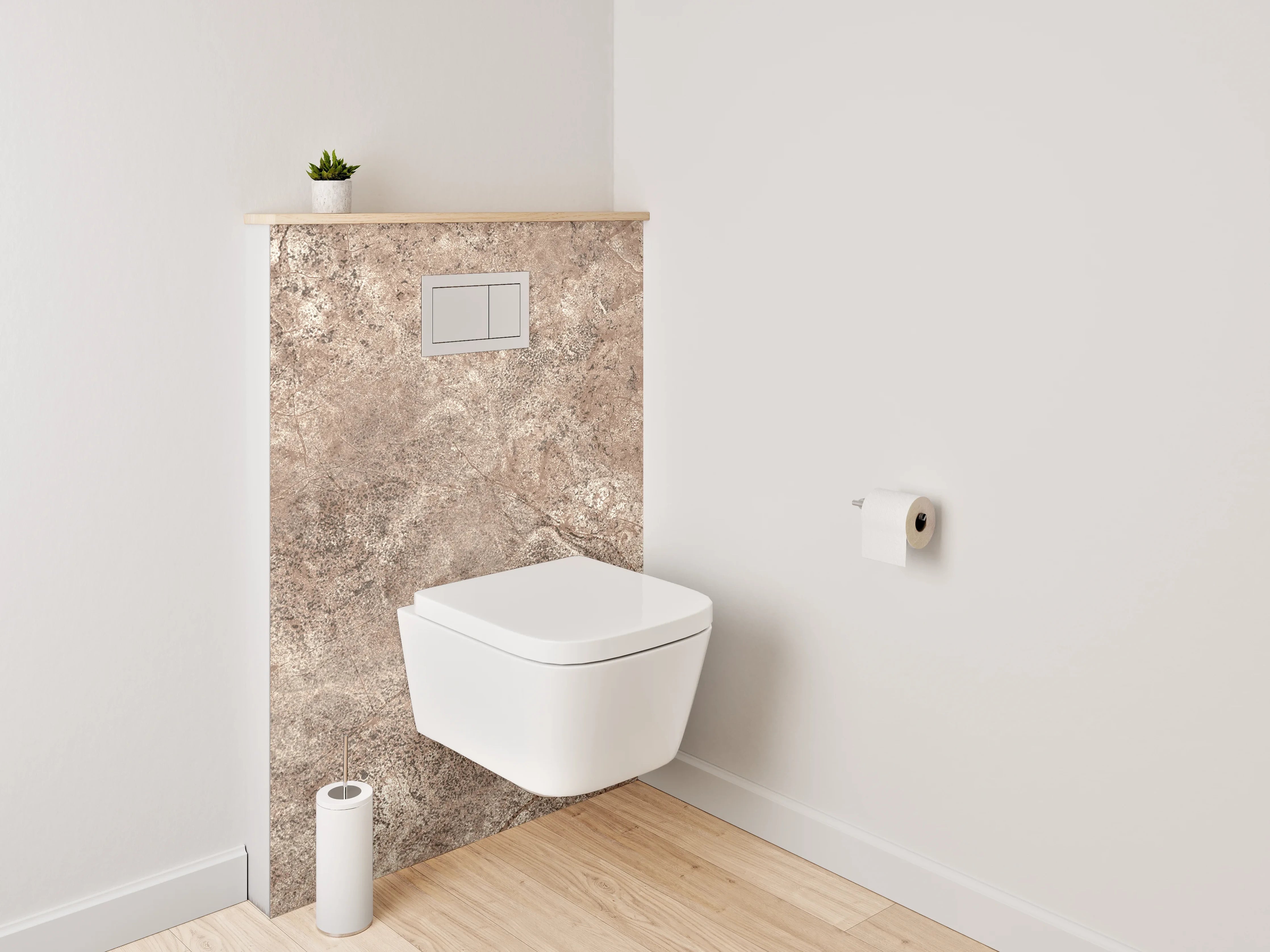 WC-Rückwand - Naturstein-Optik Braun Fliese