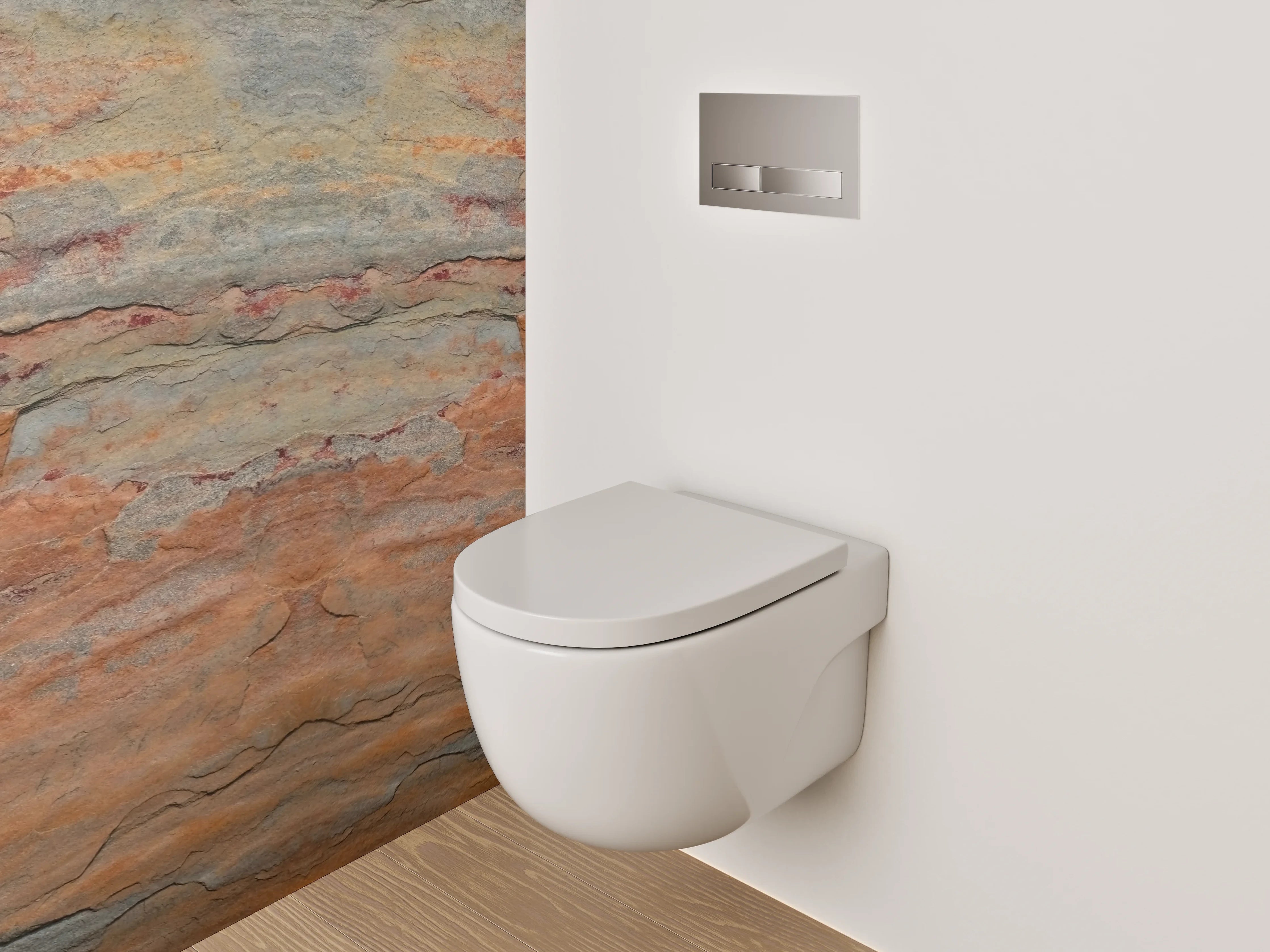 WC-Rückwand - Naturstein-Optik: Extravagante Steinstruktur