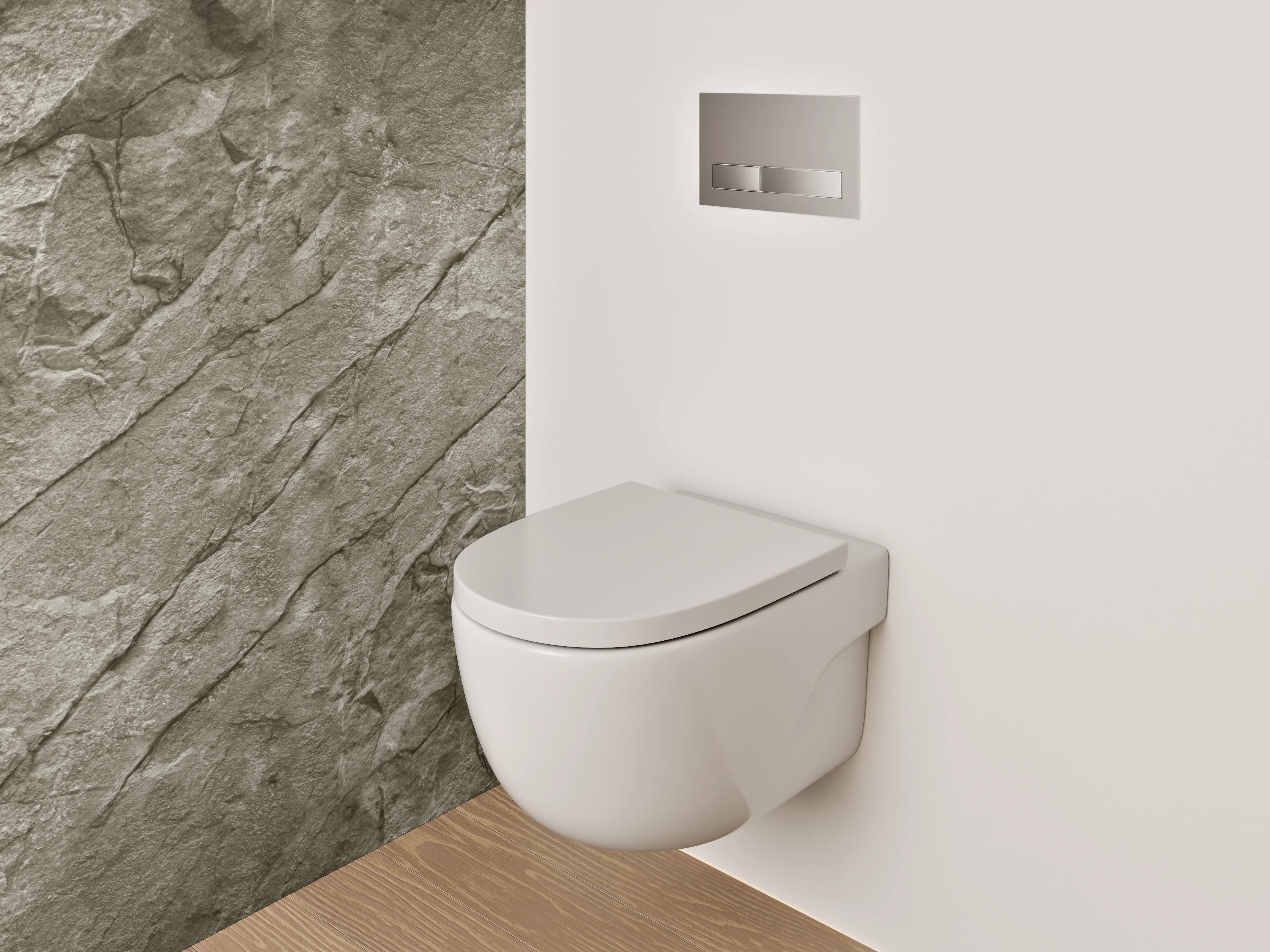 WC-Rückwand - Natursteinoptik Felsstruktur Braun