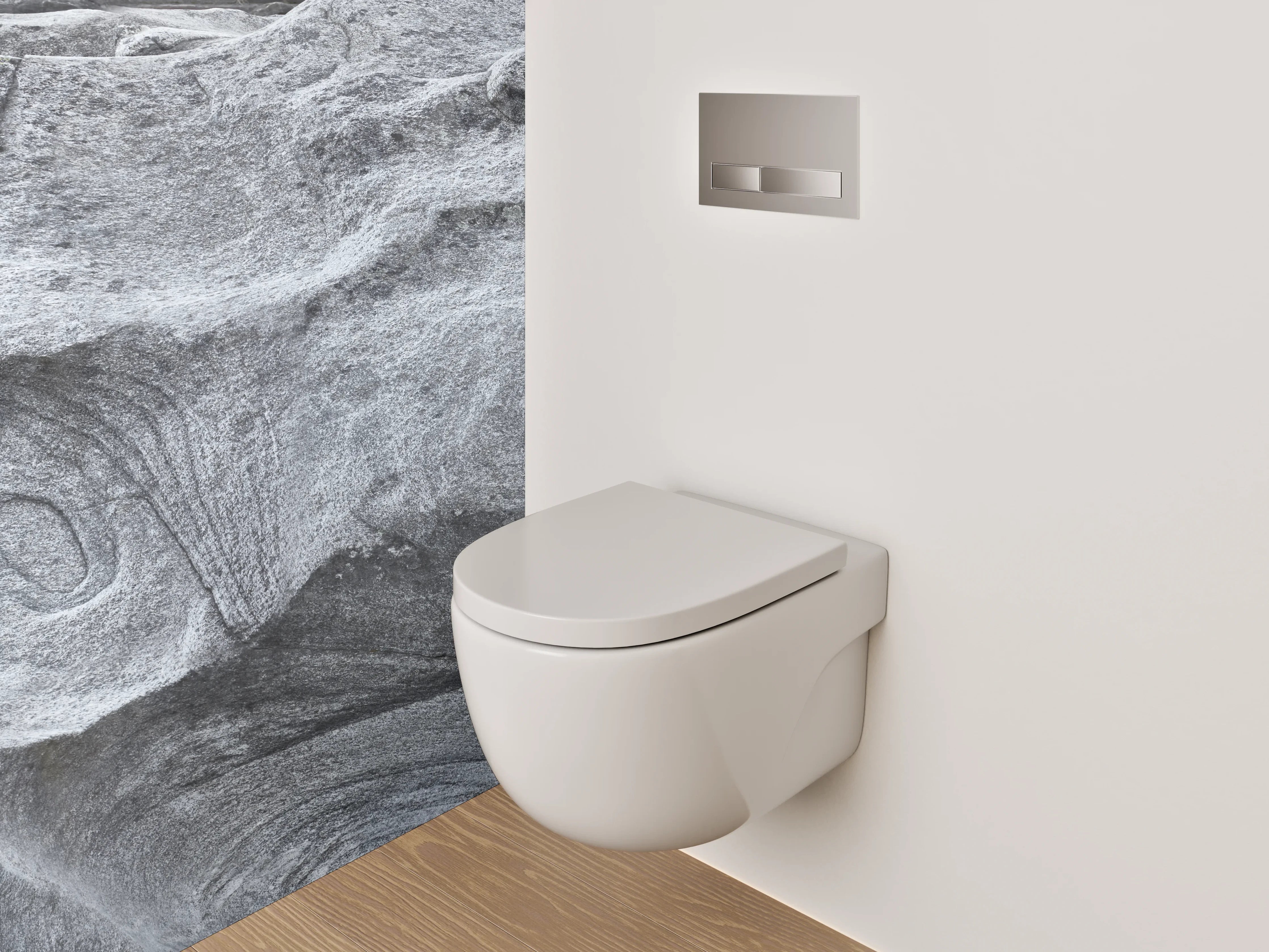WC-Rückwand - Natursteinoptik Schiefer Grau Weiß