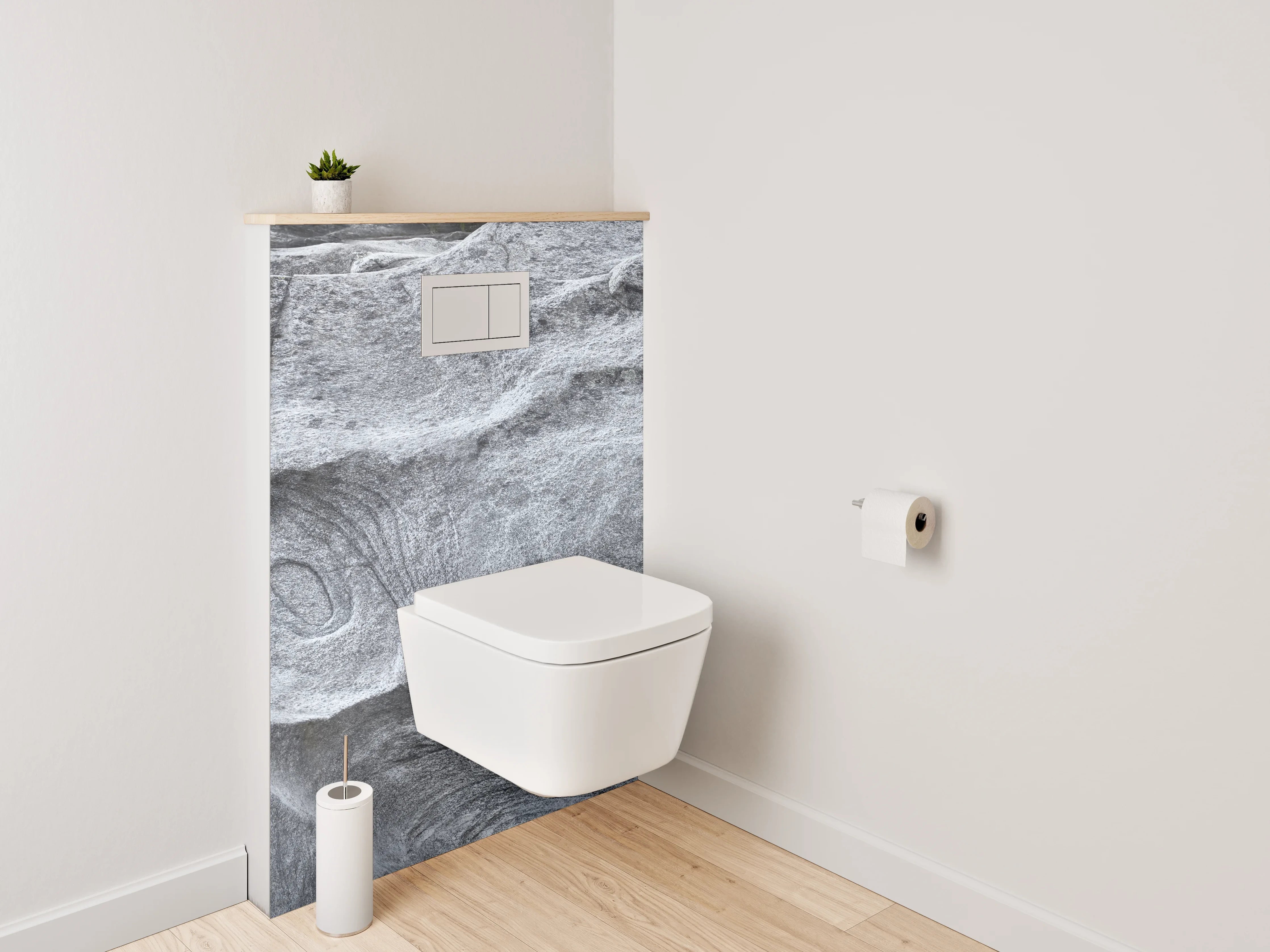 WC-Rückwand - Natursteinoptik Schiefer Grau Weiß