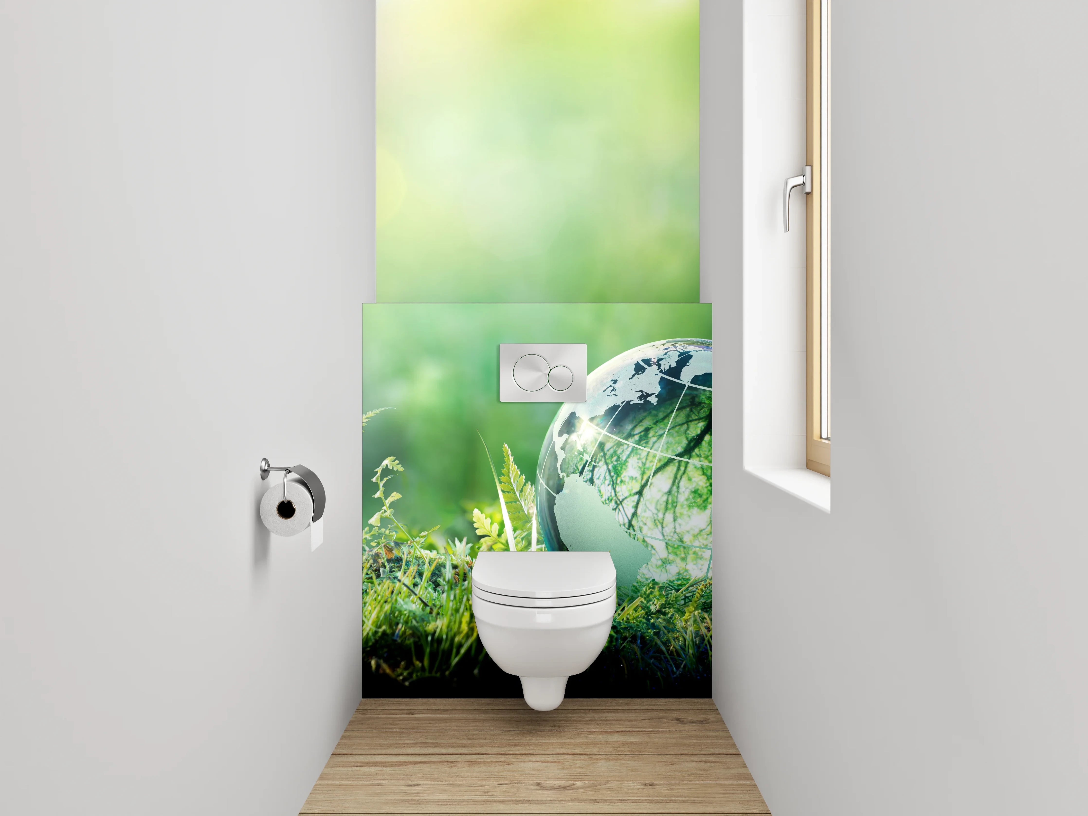 WC-Rückwand - Naturwelt Erde im Sonnenlicht