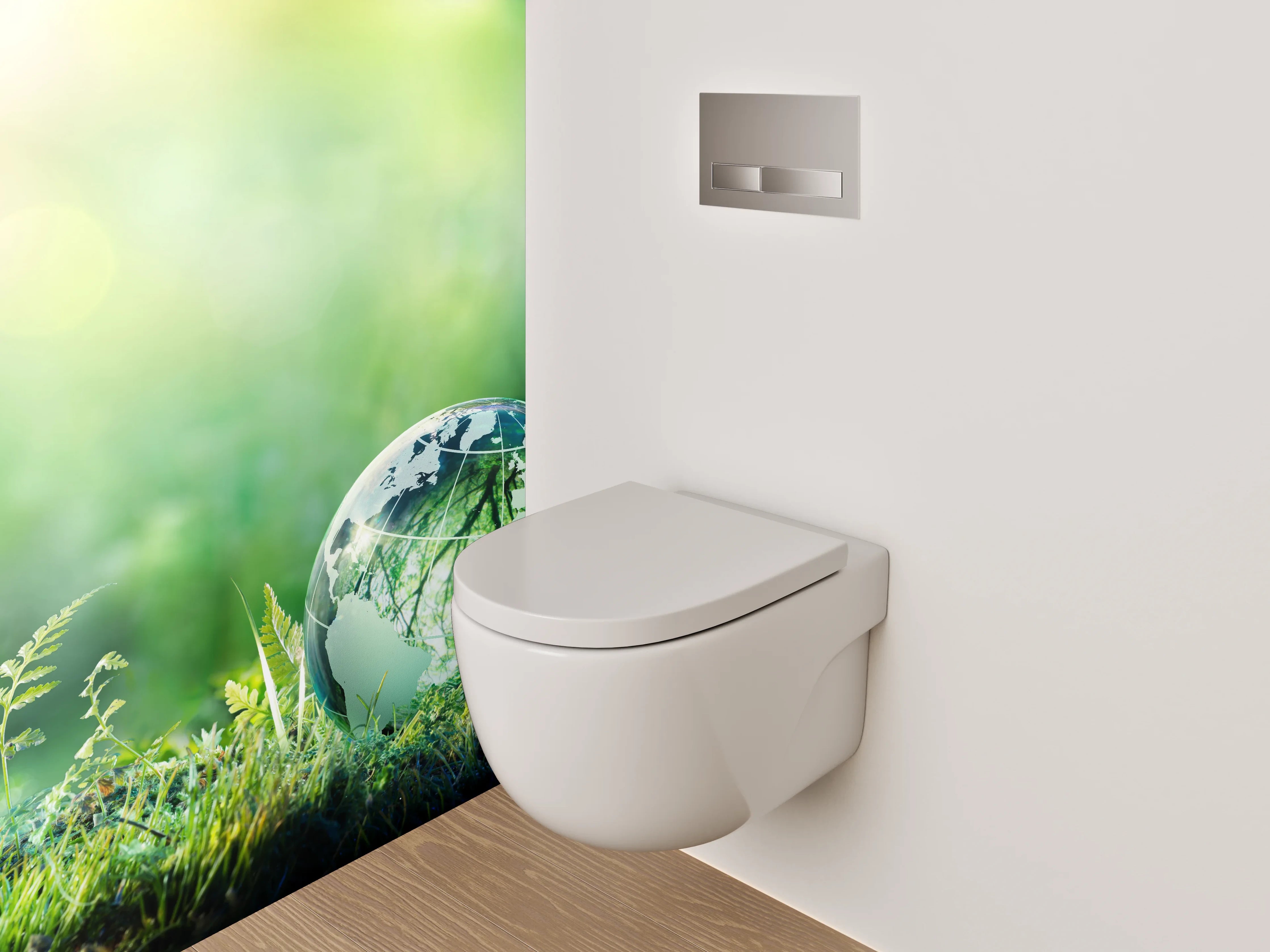 WC-Rückwand - Naturwelt Erde im Sonnenlicht