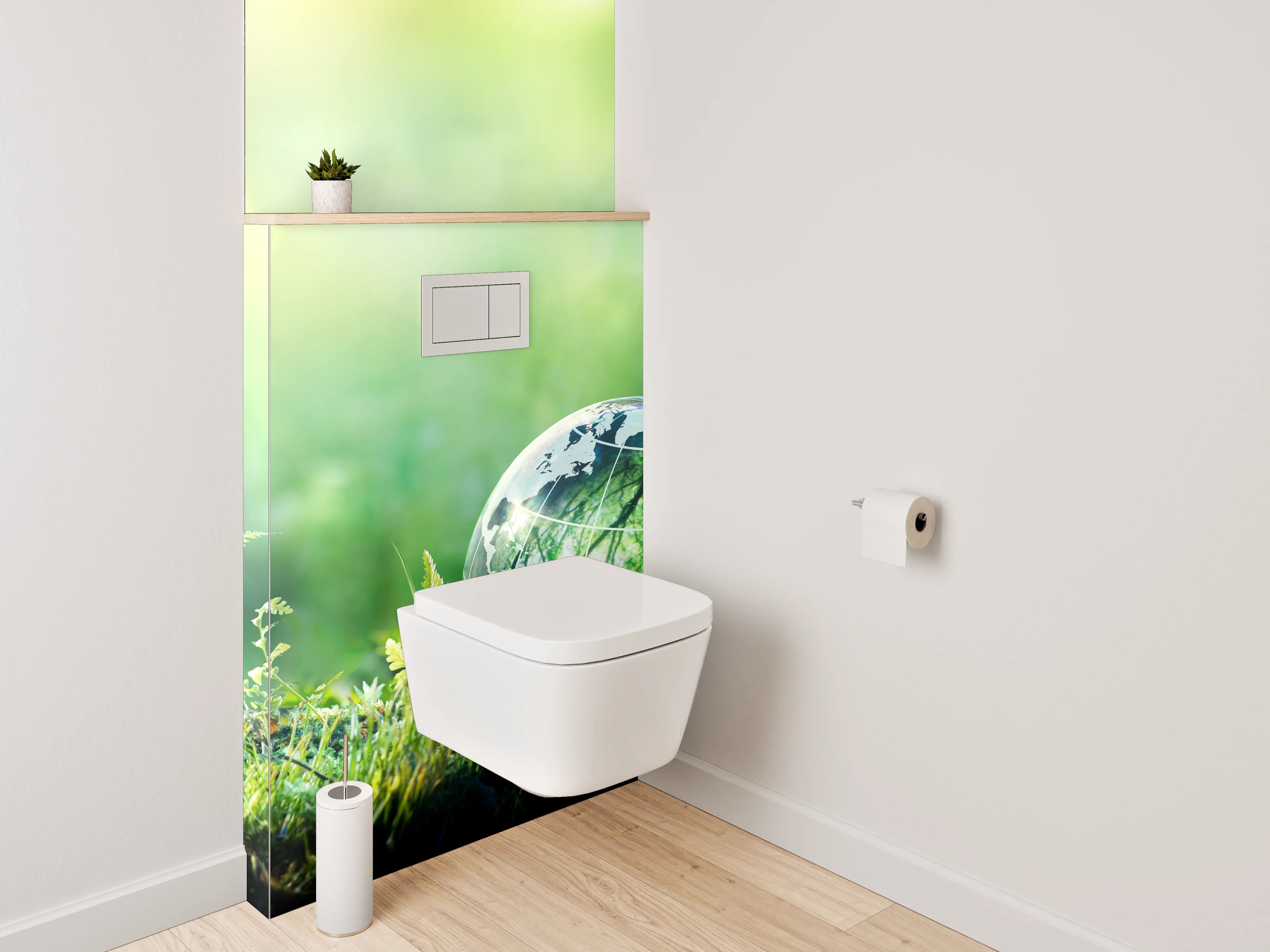 WC-Rückwand - Naturwelt Erde im Sonnenlicht
