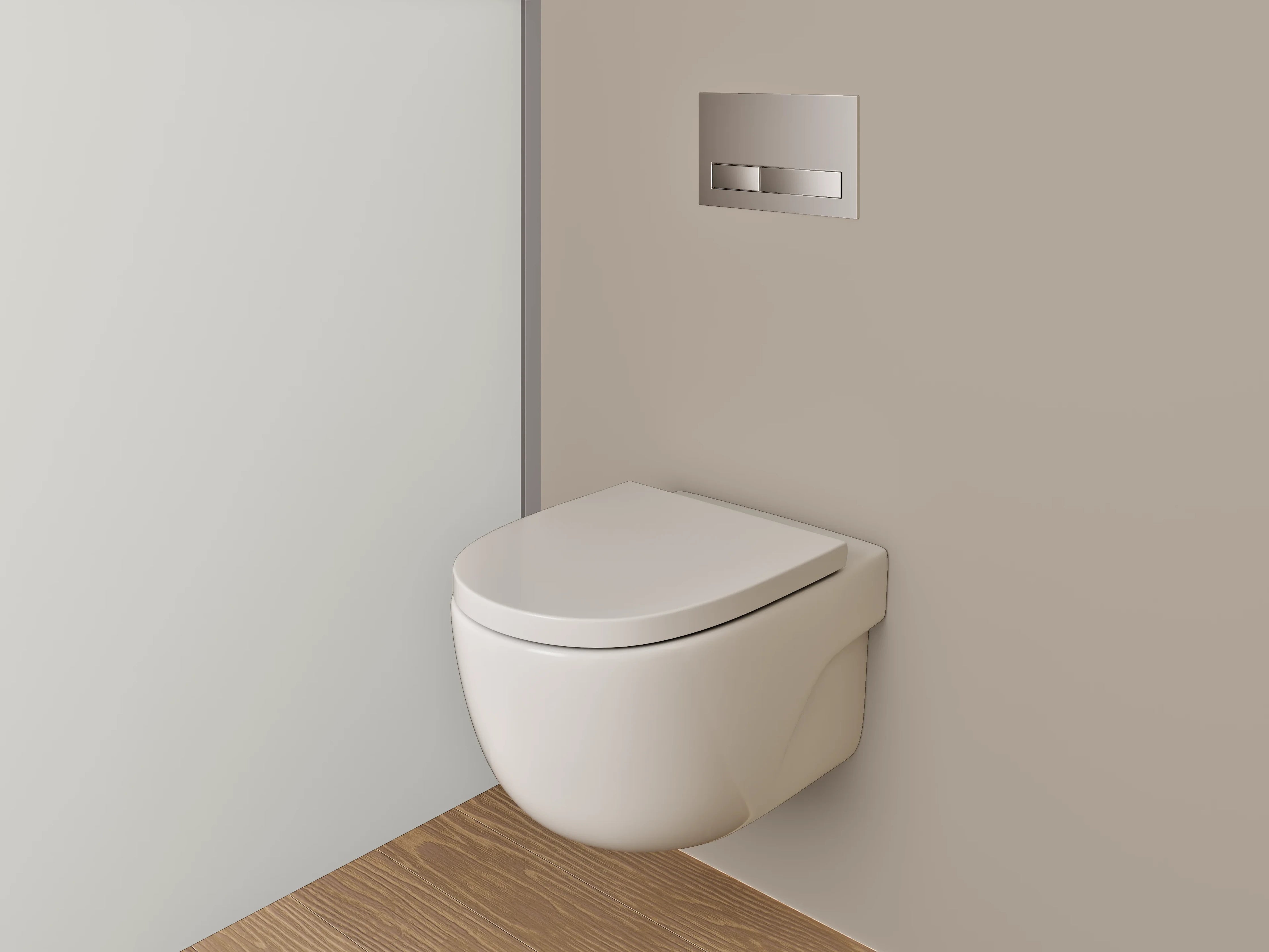 WC-Rückwand - Neutrale beige und grau Bildkomposition