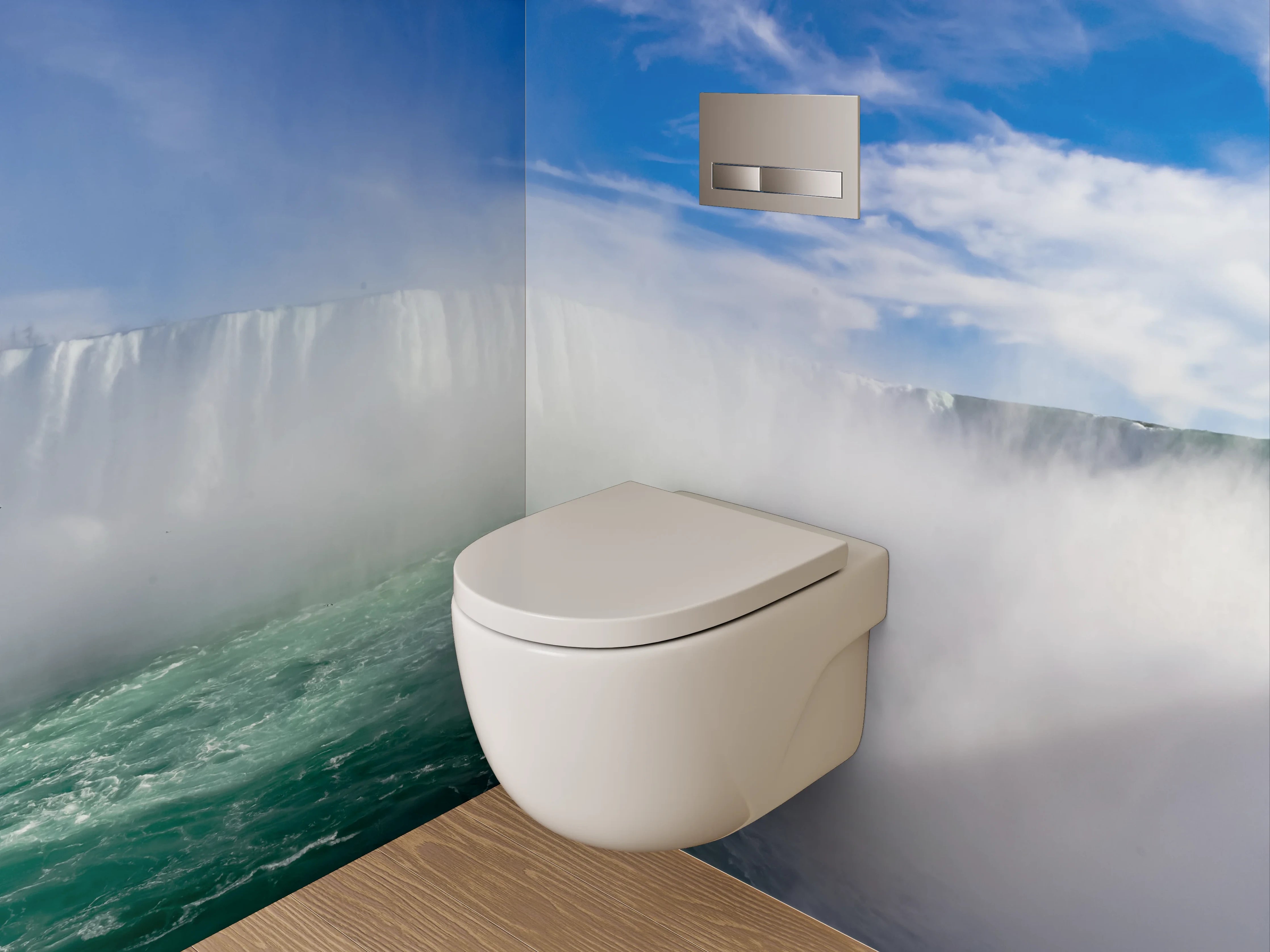 WC-Rückwand - Niagarafälle Panorama Wasserfall Natur