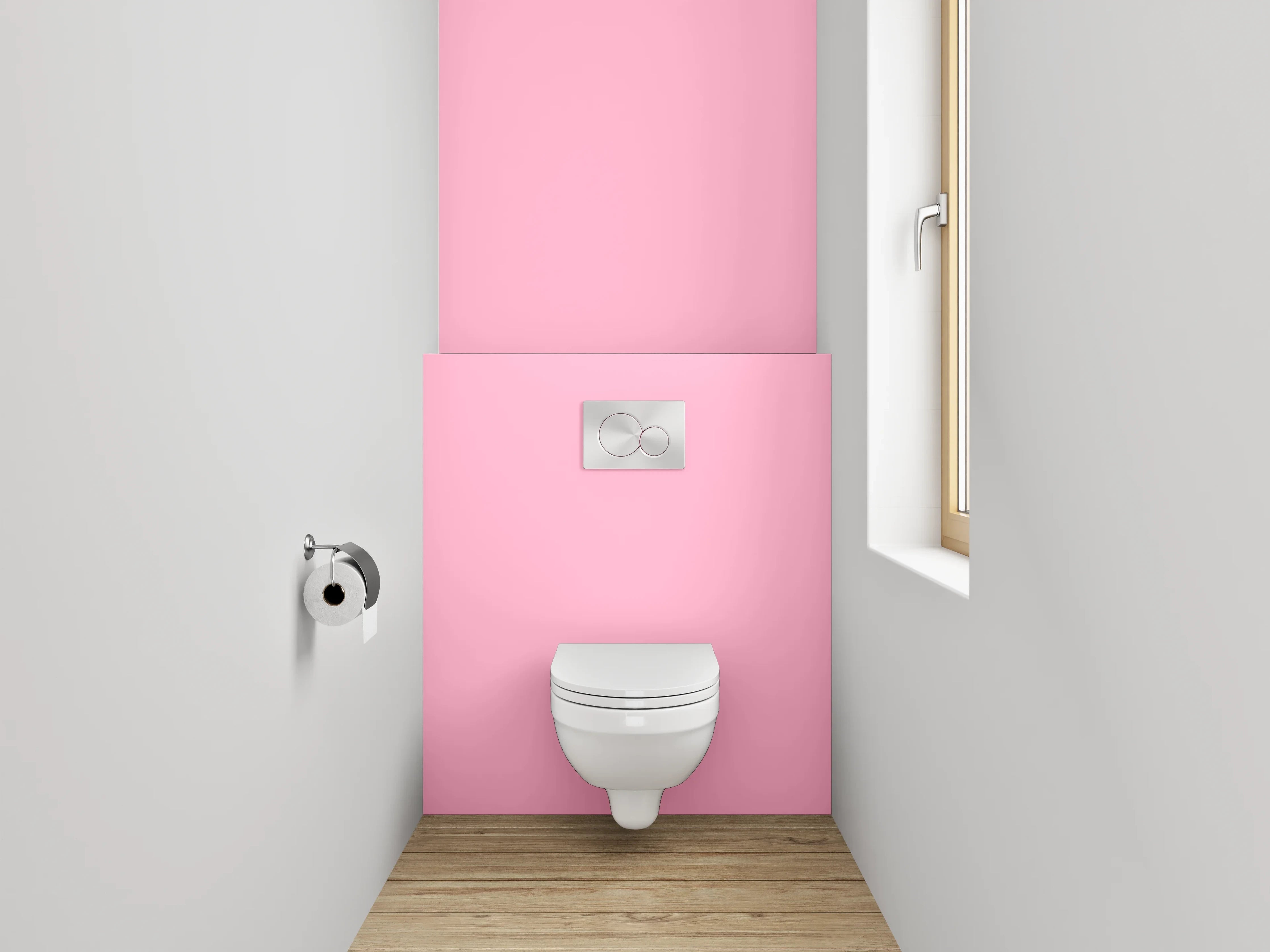 WC-Rückwand - Orchidee auf Rosa – Blütenzauber