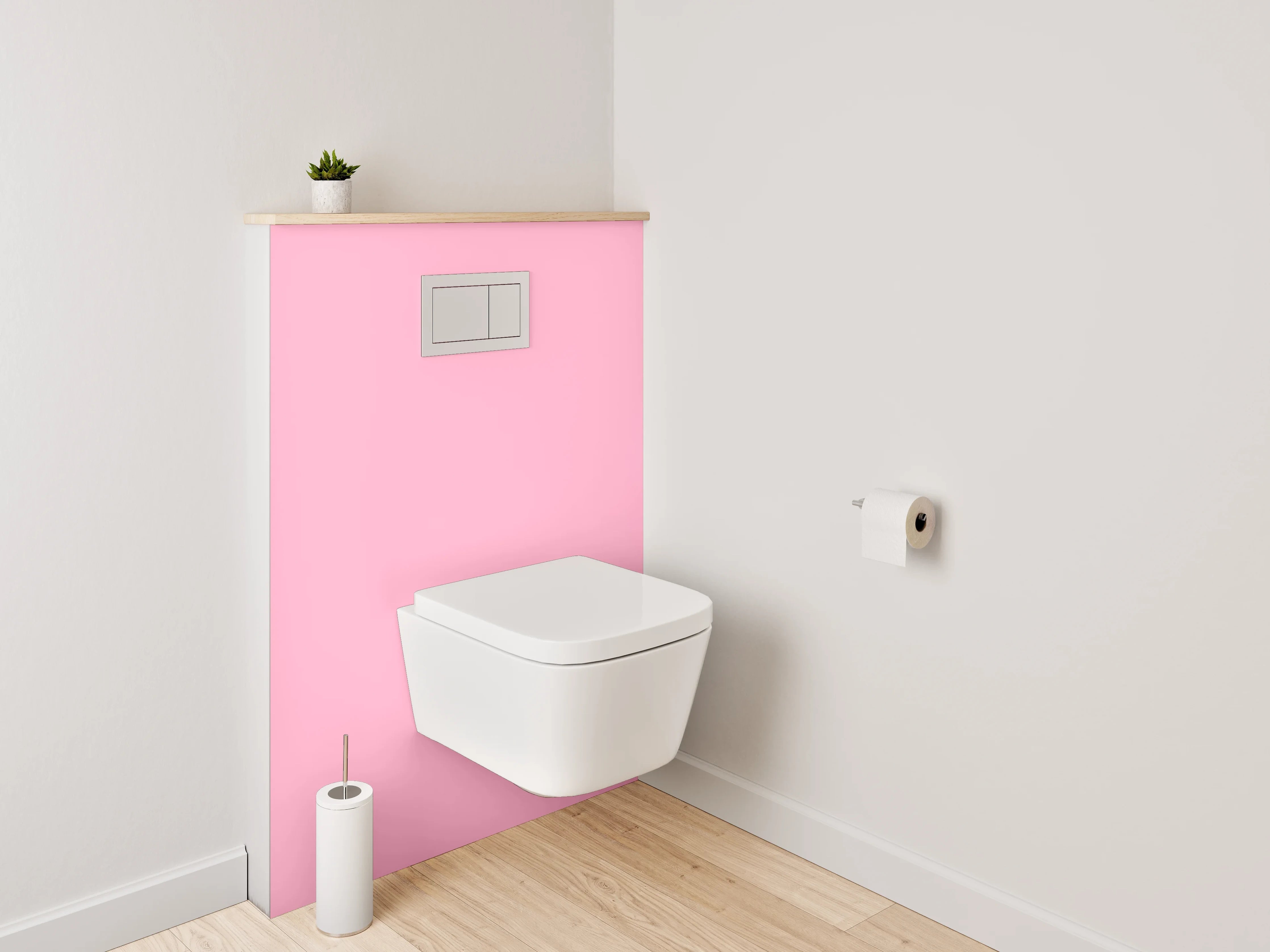 WC-Rückwand - Orchidee auf Rosa – Blütenzauber