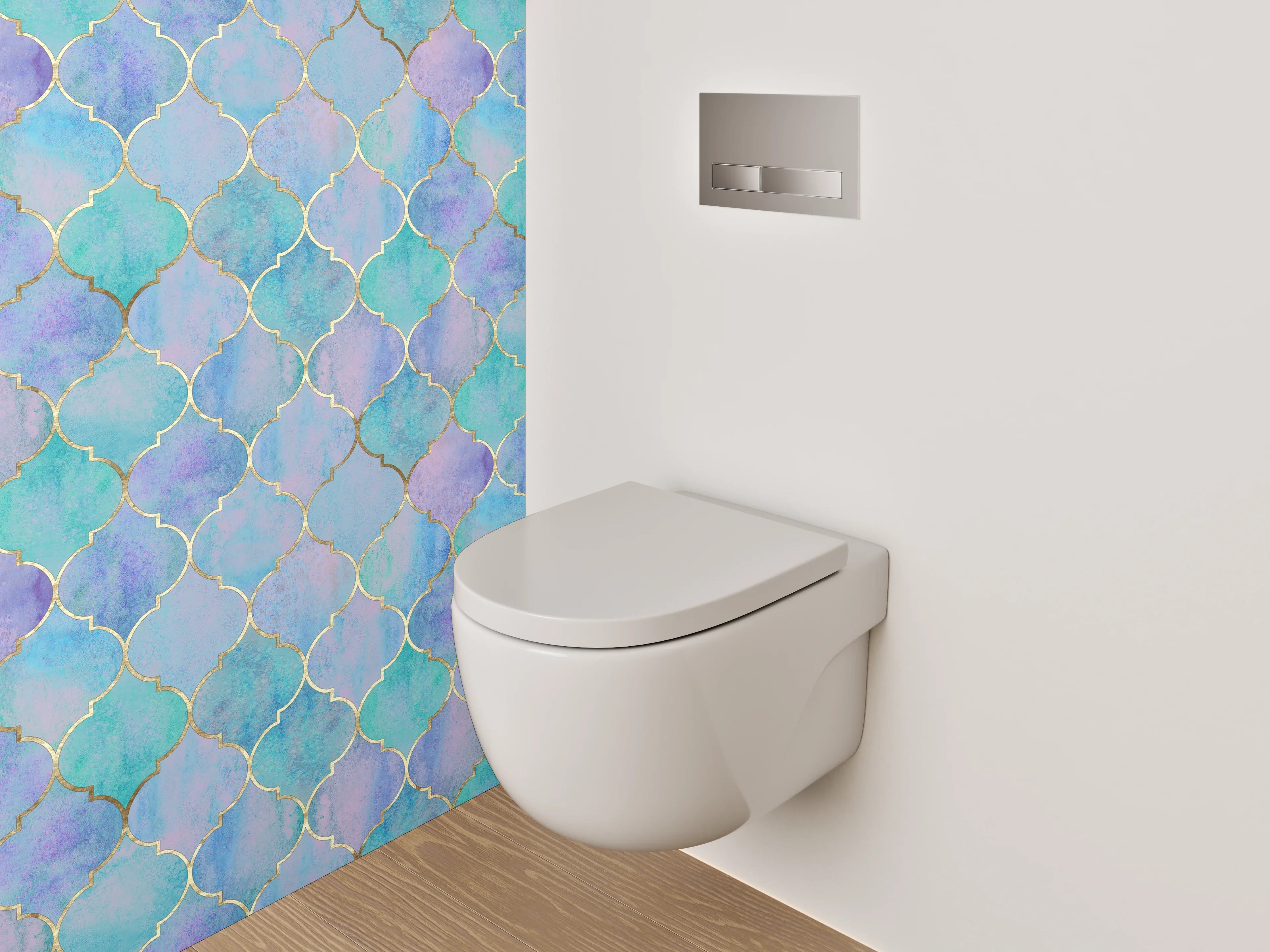 WC-Rückwand - Orientalisches Aquarell Mosaik Muster