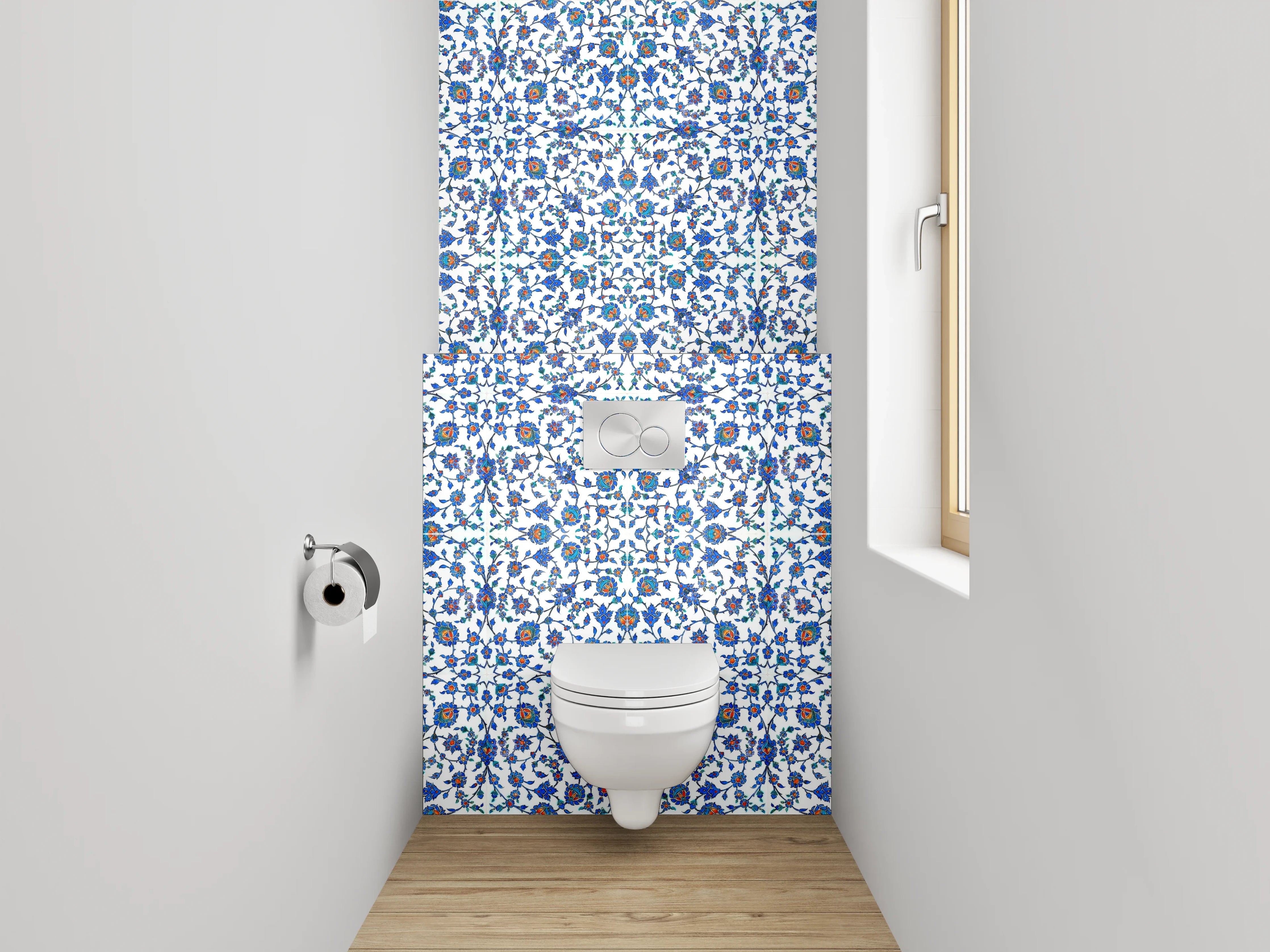 WC-Rückwand - Orientalisches Blauen Mosaikmuster