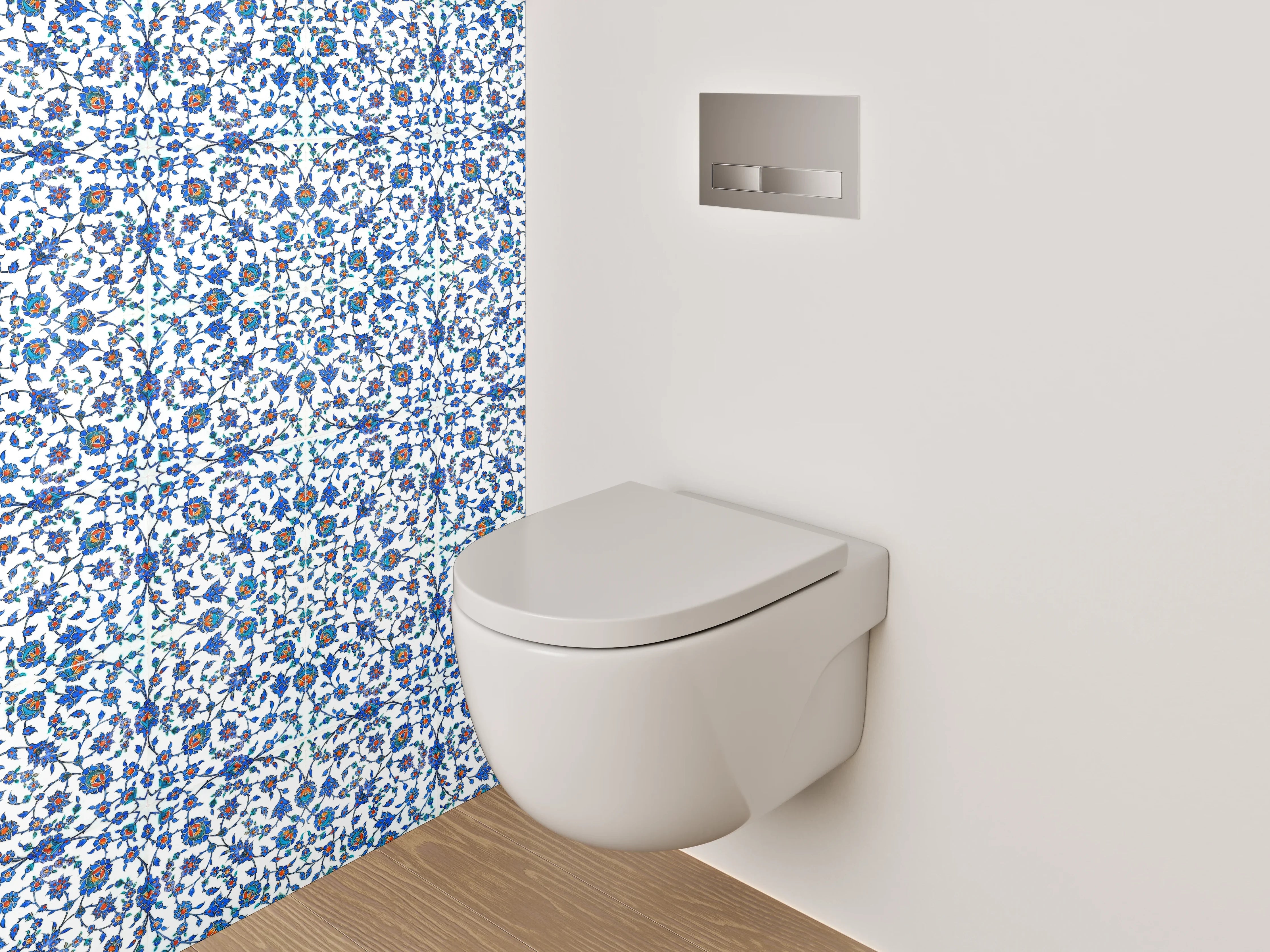 WC-Rückwand - Orientalisches Blauen Mosaikmuster