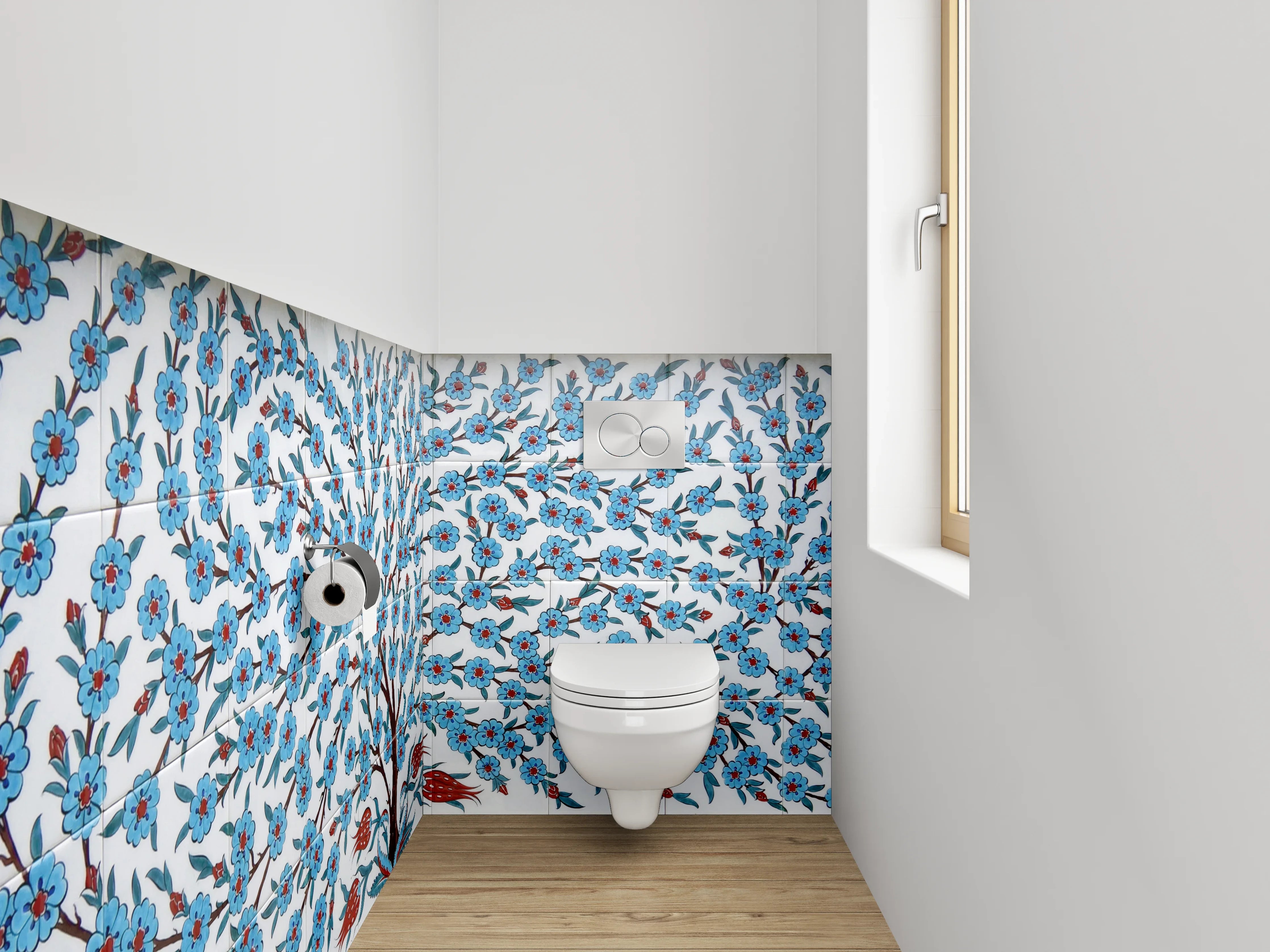 WC-Rückwand - Orientalisches Fliesenmuster Baum des Lebens