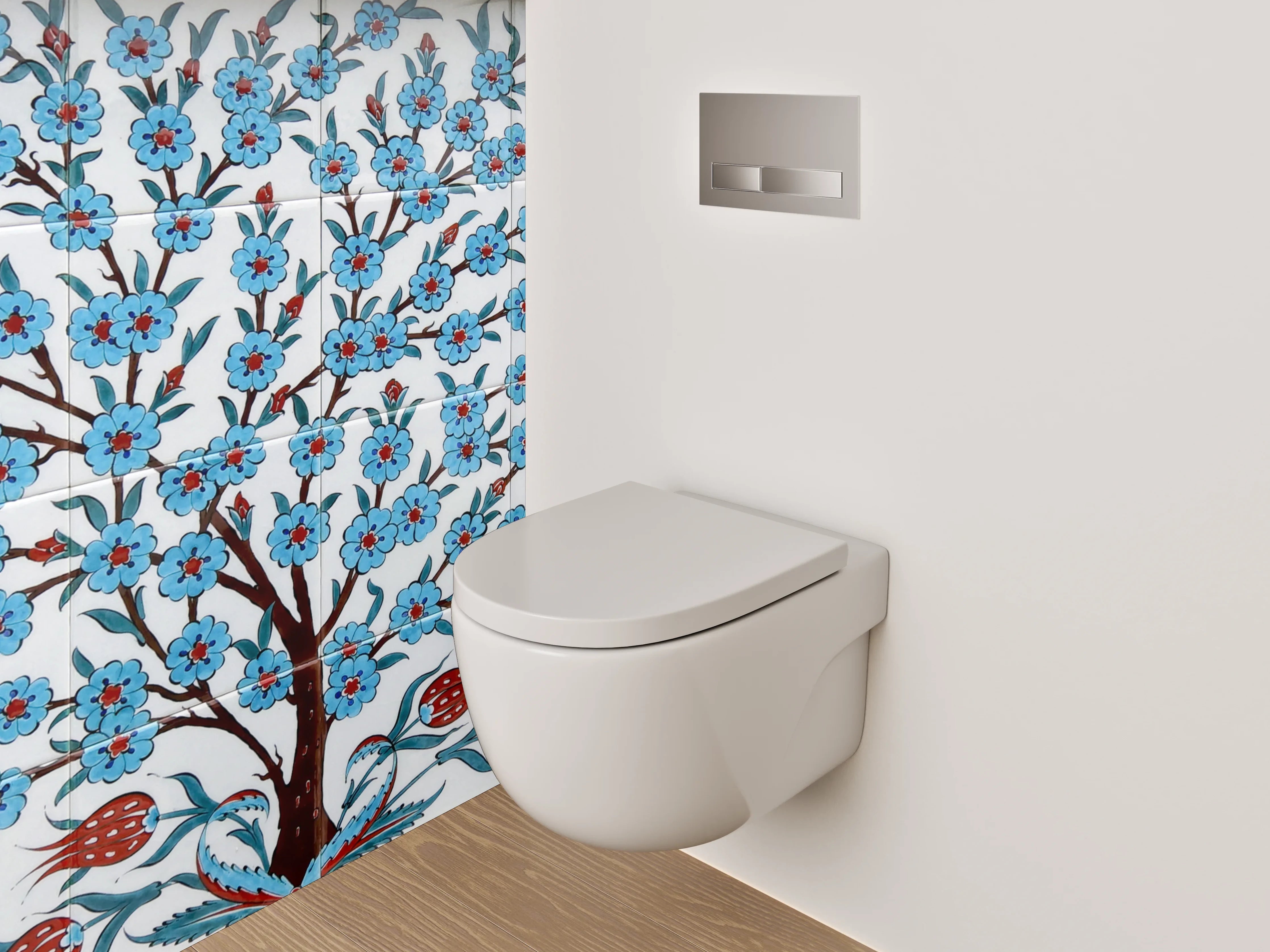WC-Rückwand - Orientalisches Fliesenmuster Baum des Lebens