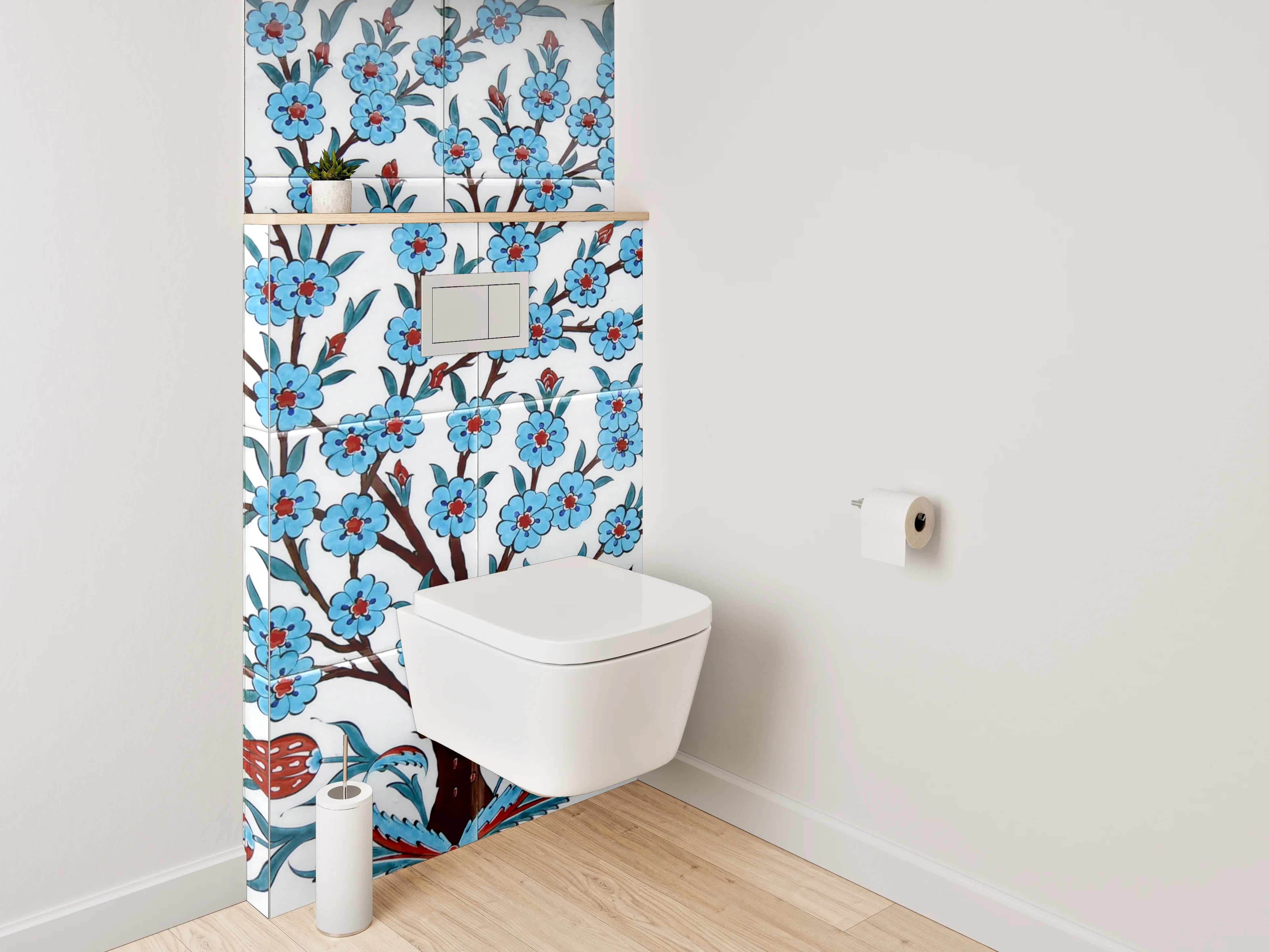 WC-Rückwand - Orientalisches Fliesenmuster Baum des Lebens