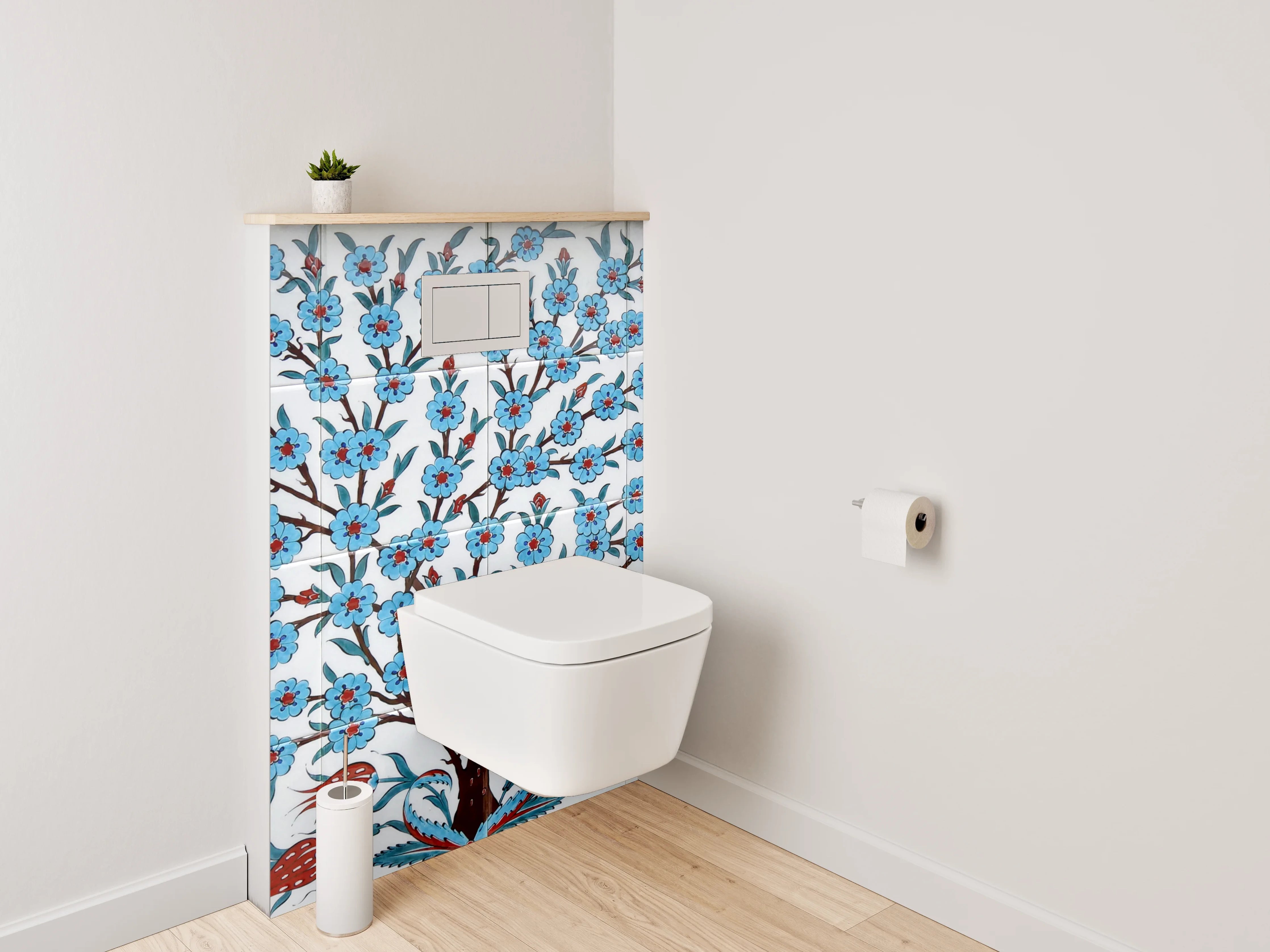 WC-Rückwand - Orientalisches Fliesenmuster Baum des Lebens