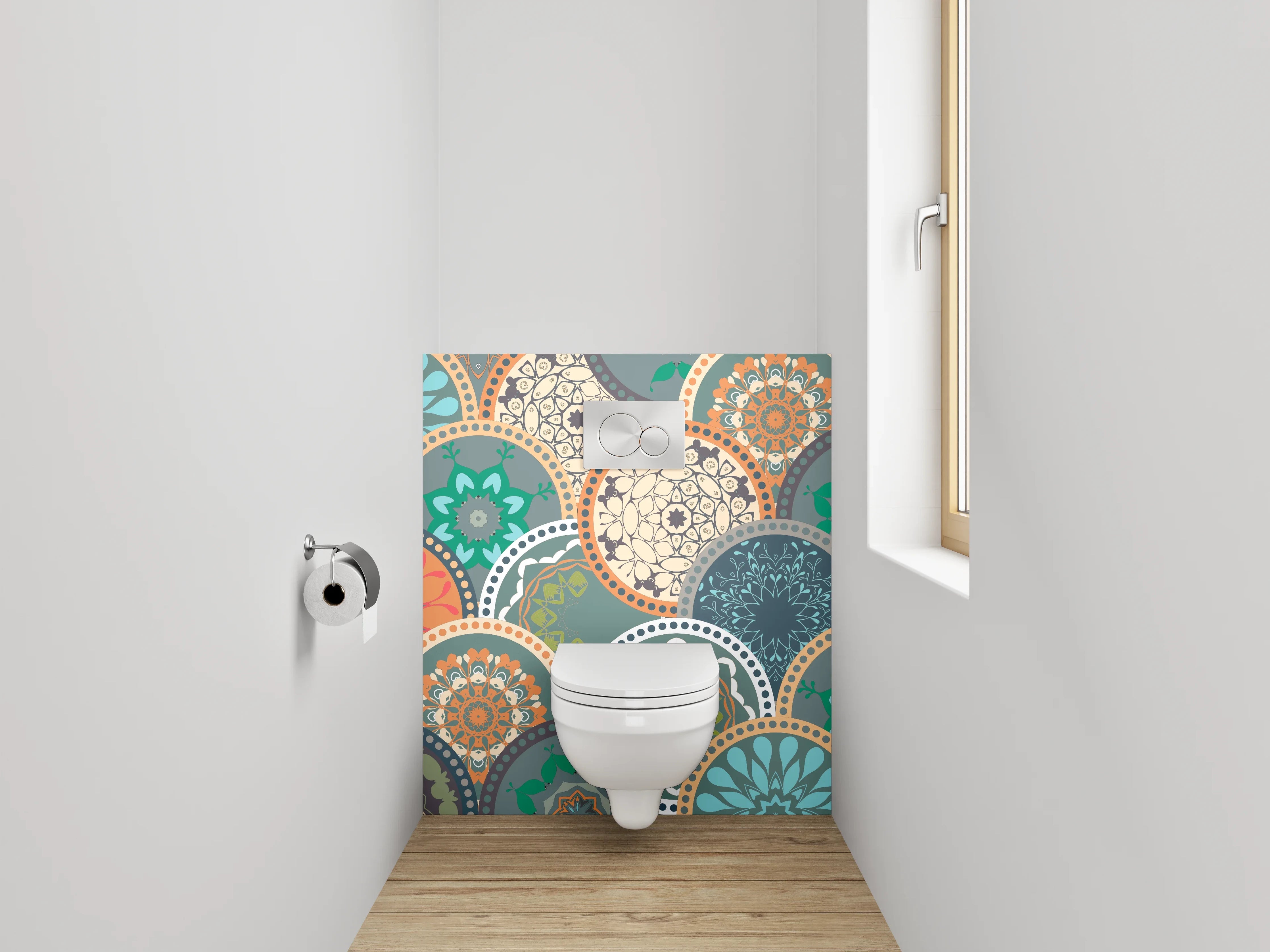 WC-Rückwand - Orientalisches Mandala Mosaik Muster