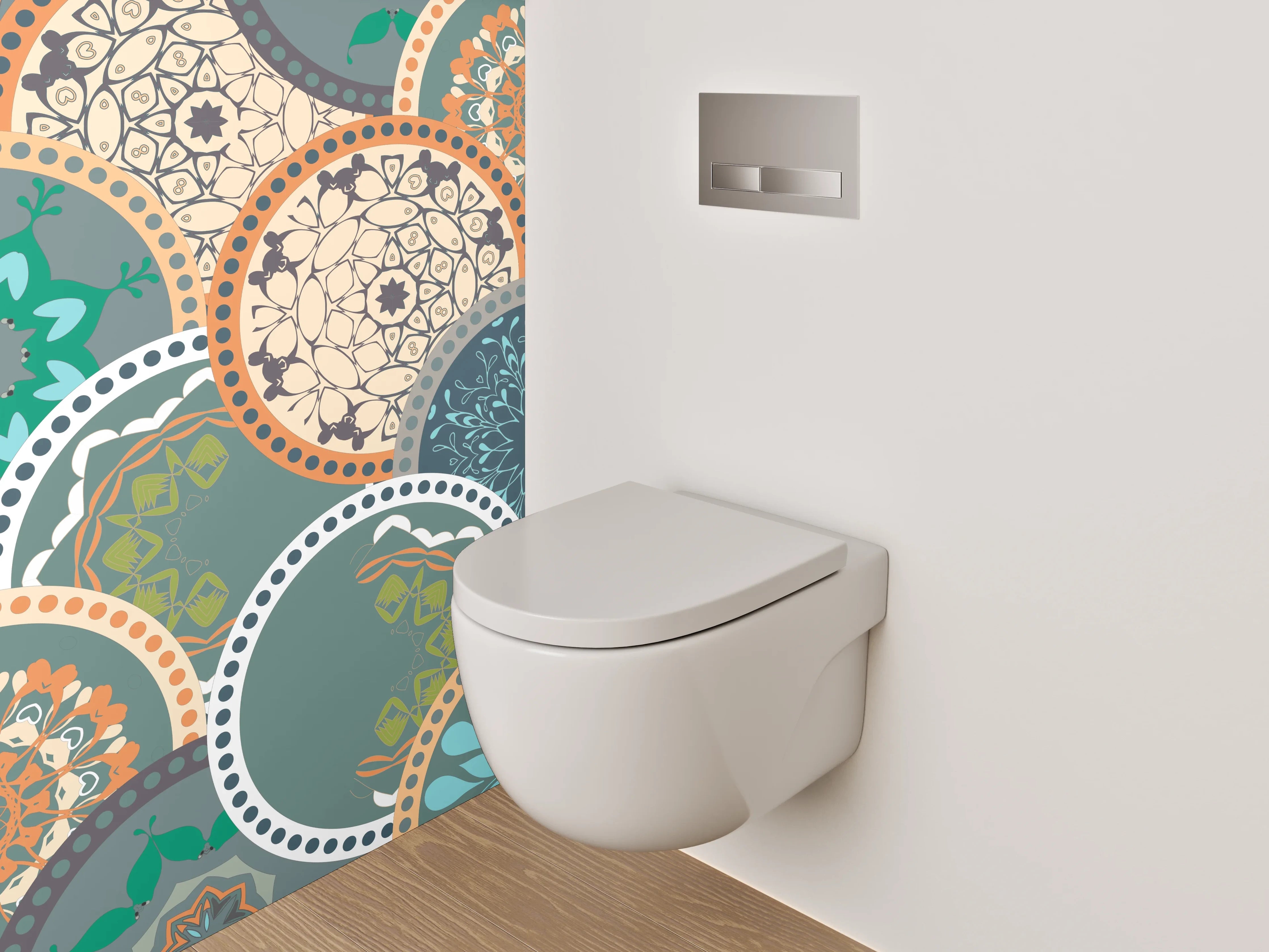 WC-Rückwand - Orientalisches Mandala Mosaik Muster
