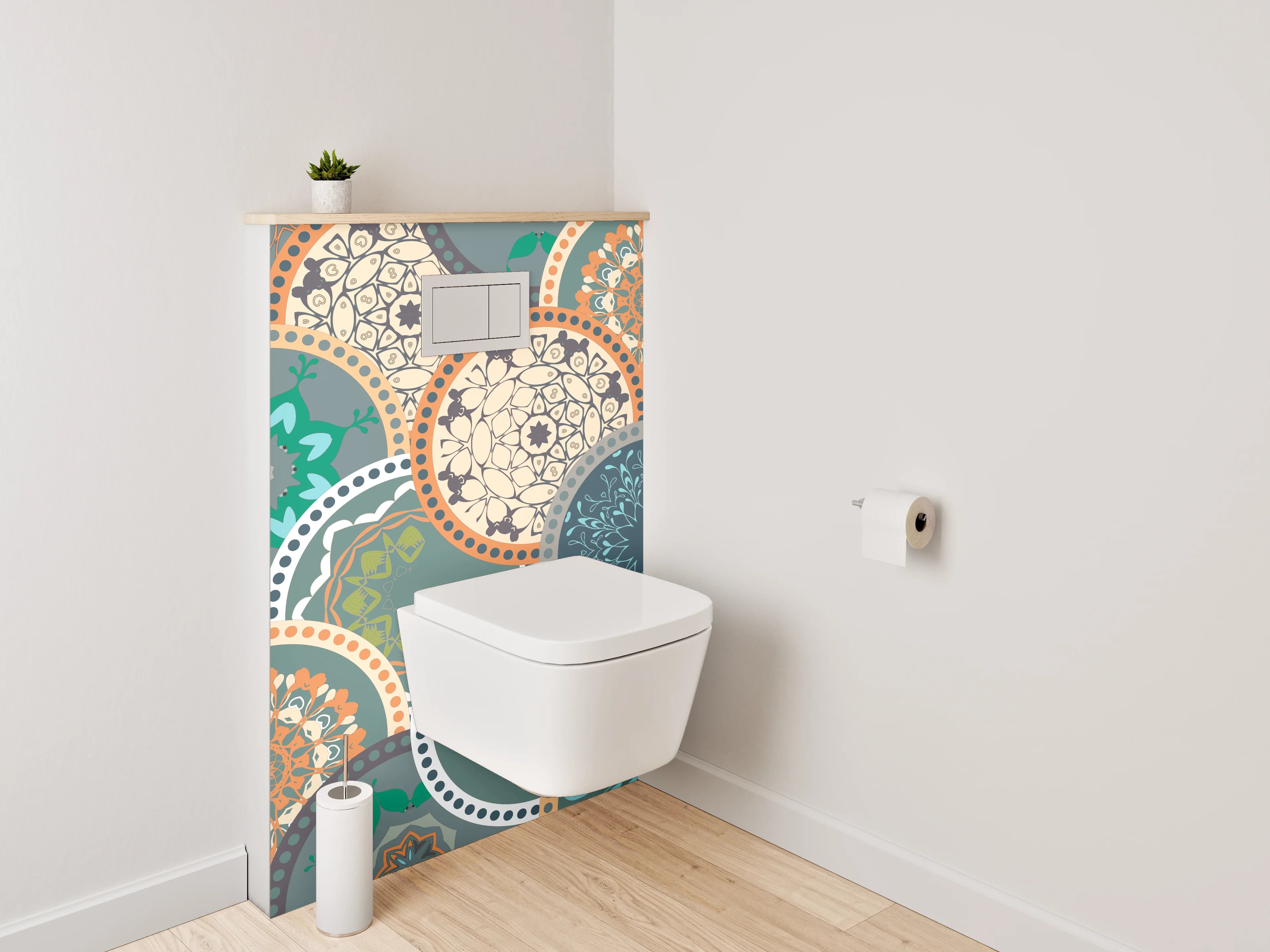WC-Rückwand - Orientalisches Mandala Mosaik Muster