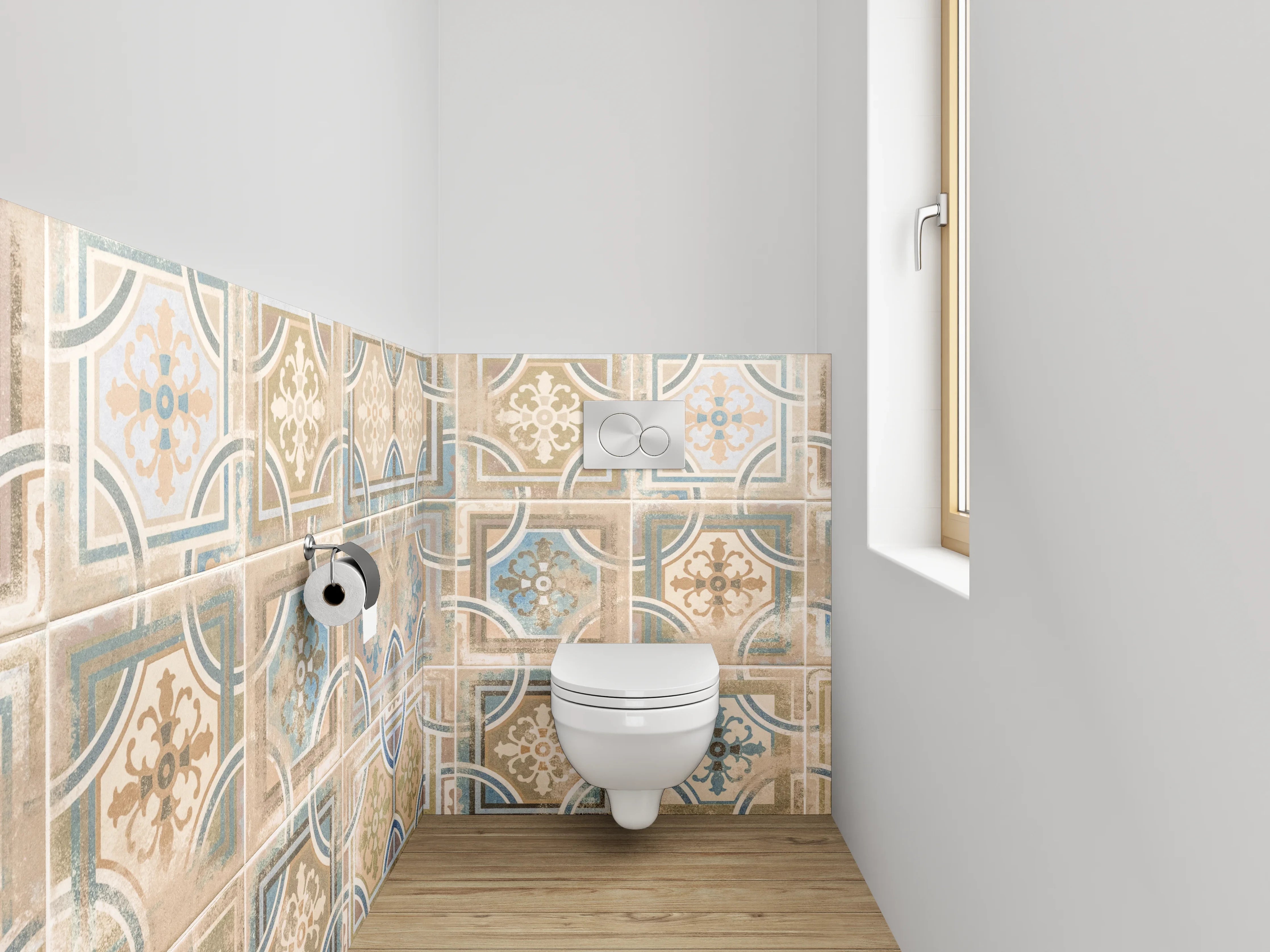 WC-Rückwand - Orientalisches Mosaik Fliesen Look