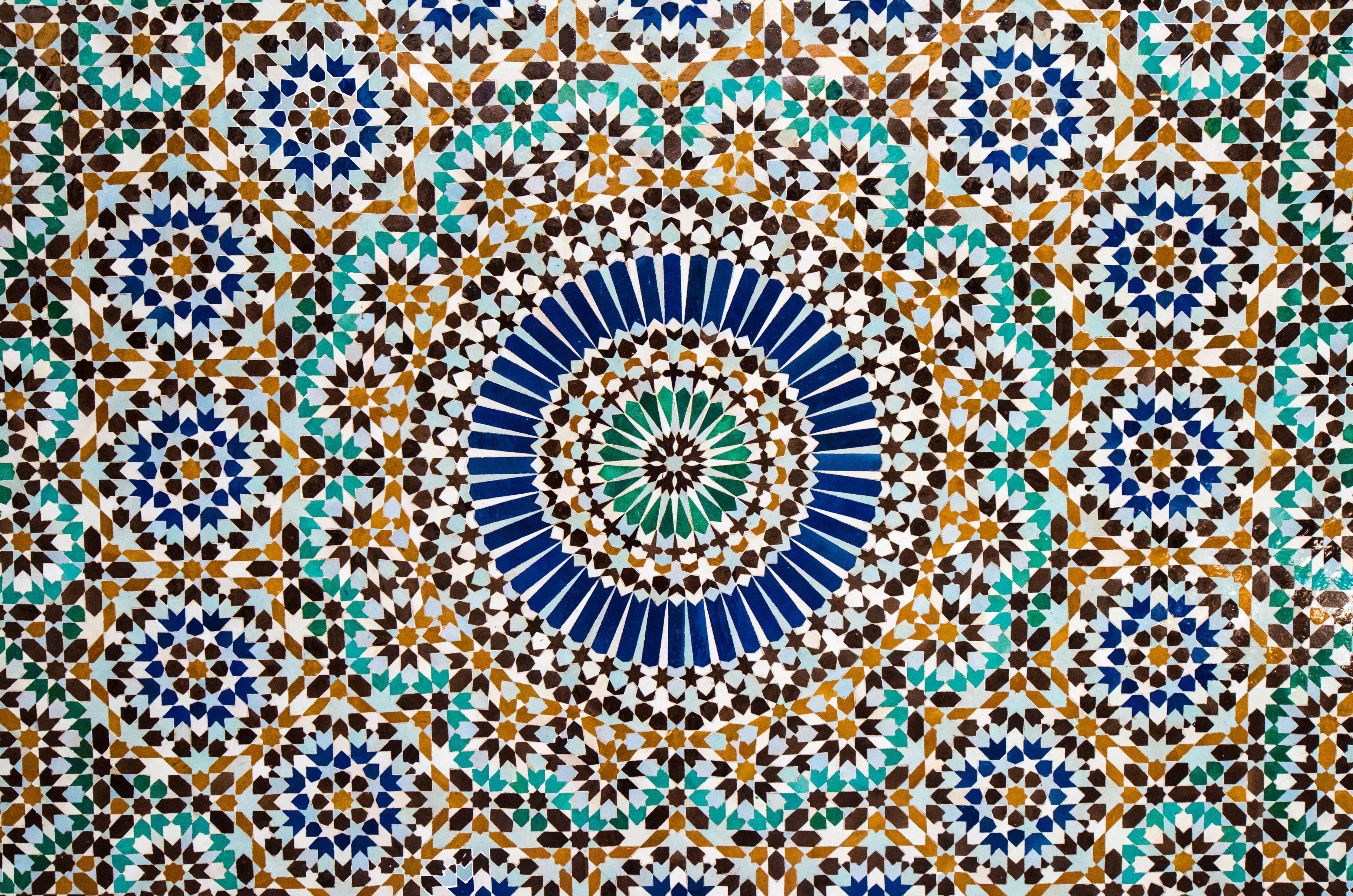 WC-Rückwand-Orientalisches Mosaik-Fliesenmuster Kreise