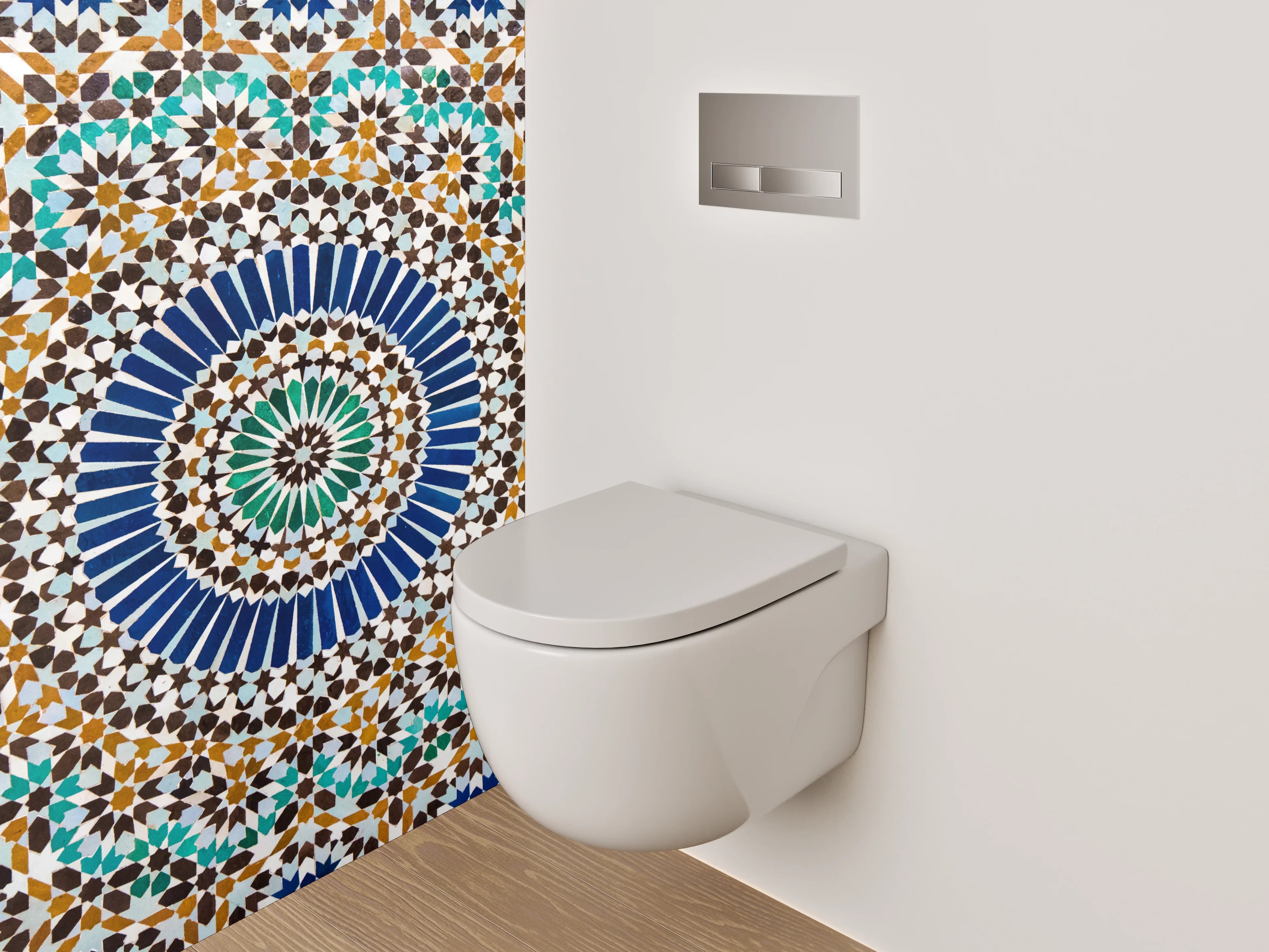 WC-Rückwand - Orientalisches Mosaik-Fliesenmuster Kreise