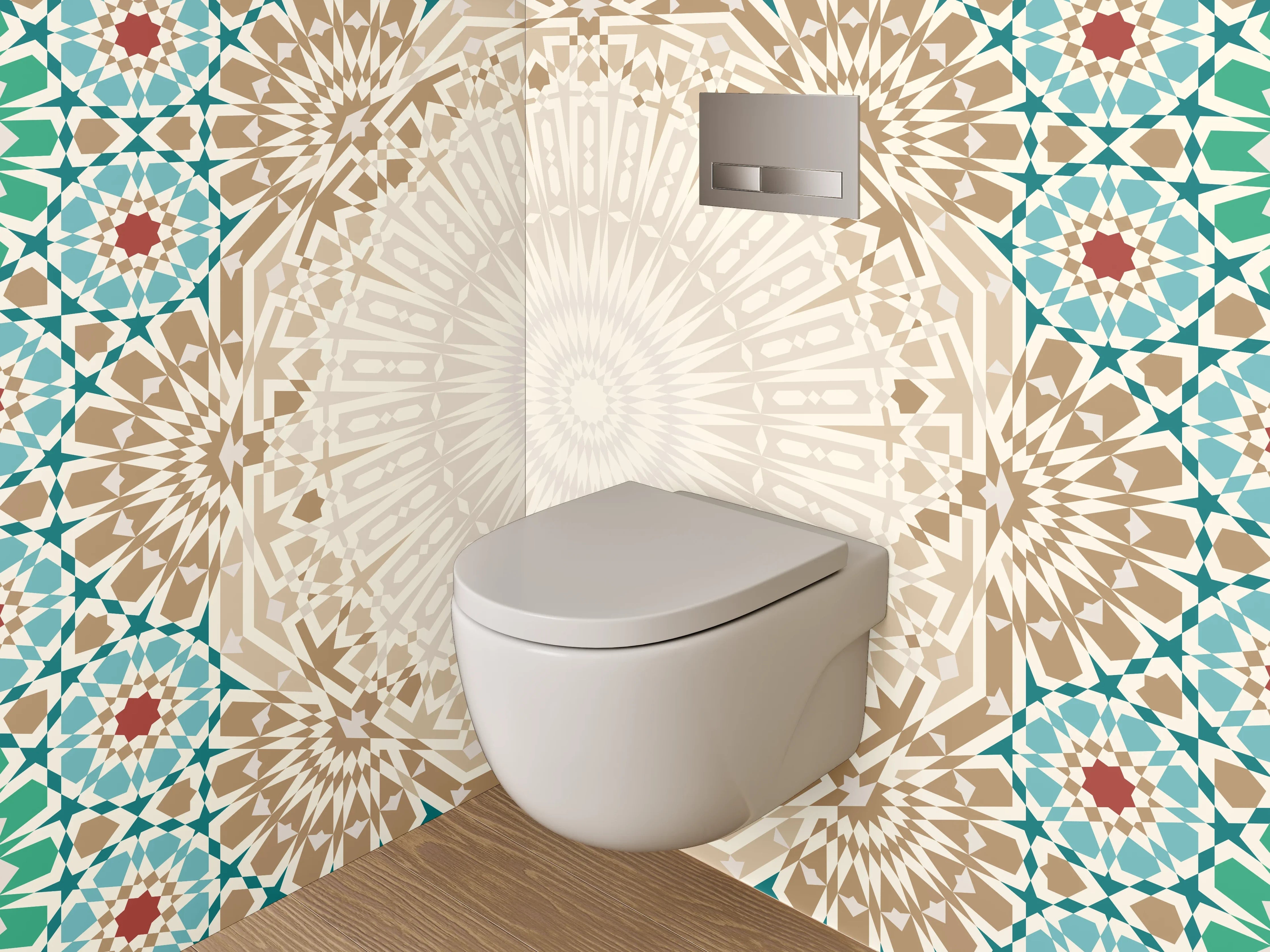 WC-Rückwand - Orientalisches Mosaik Mandala Muster