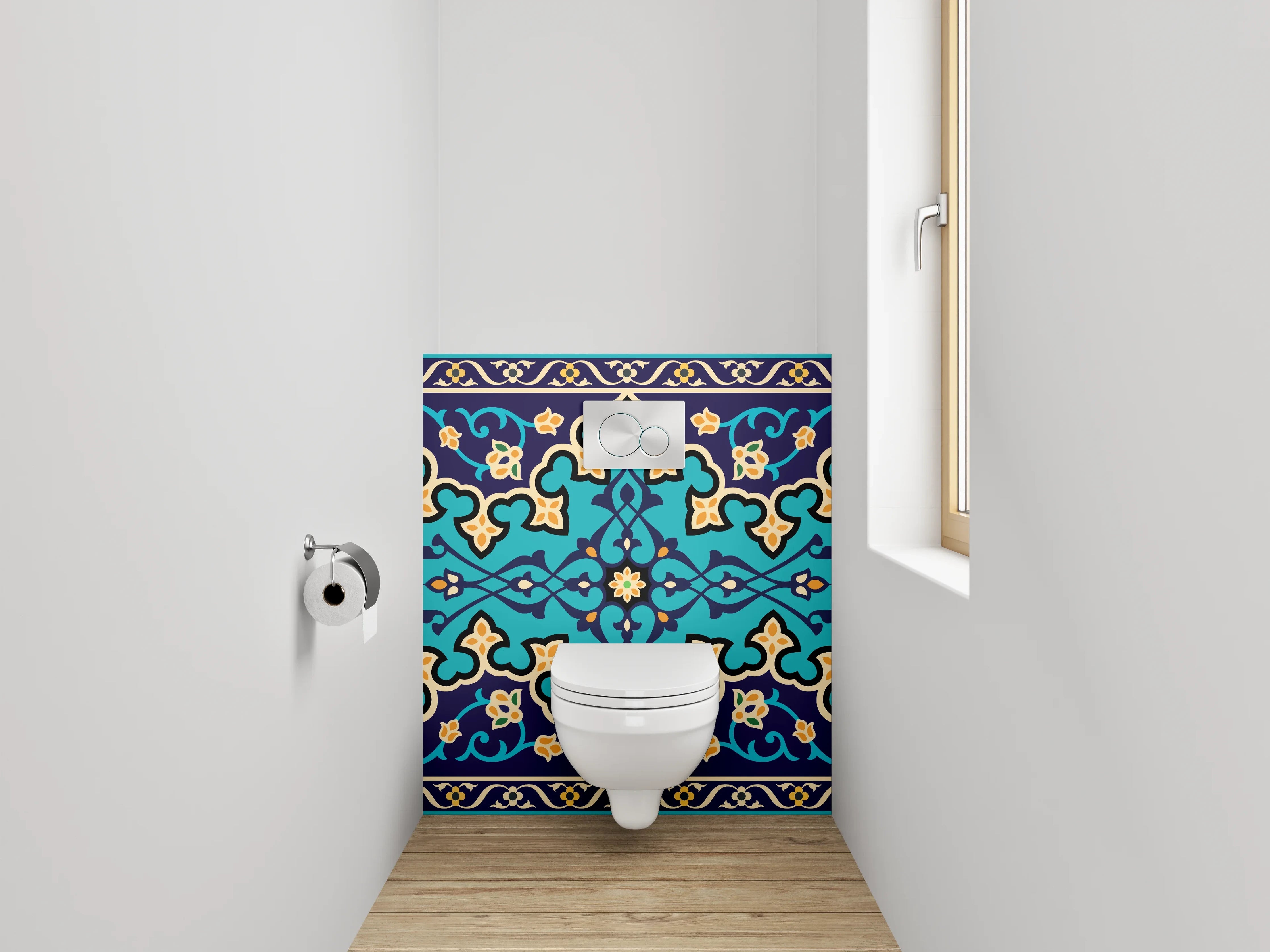 WC-Rückwand - Orientalisches Mosaik Muster Bordüre