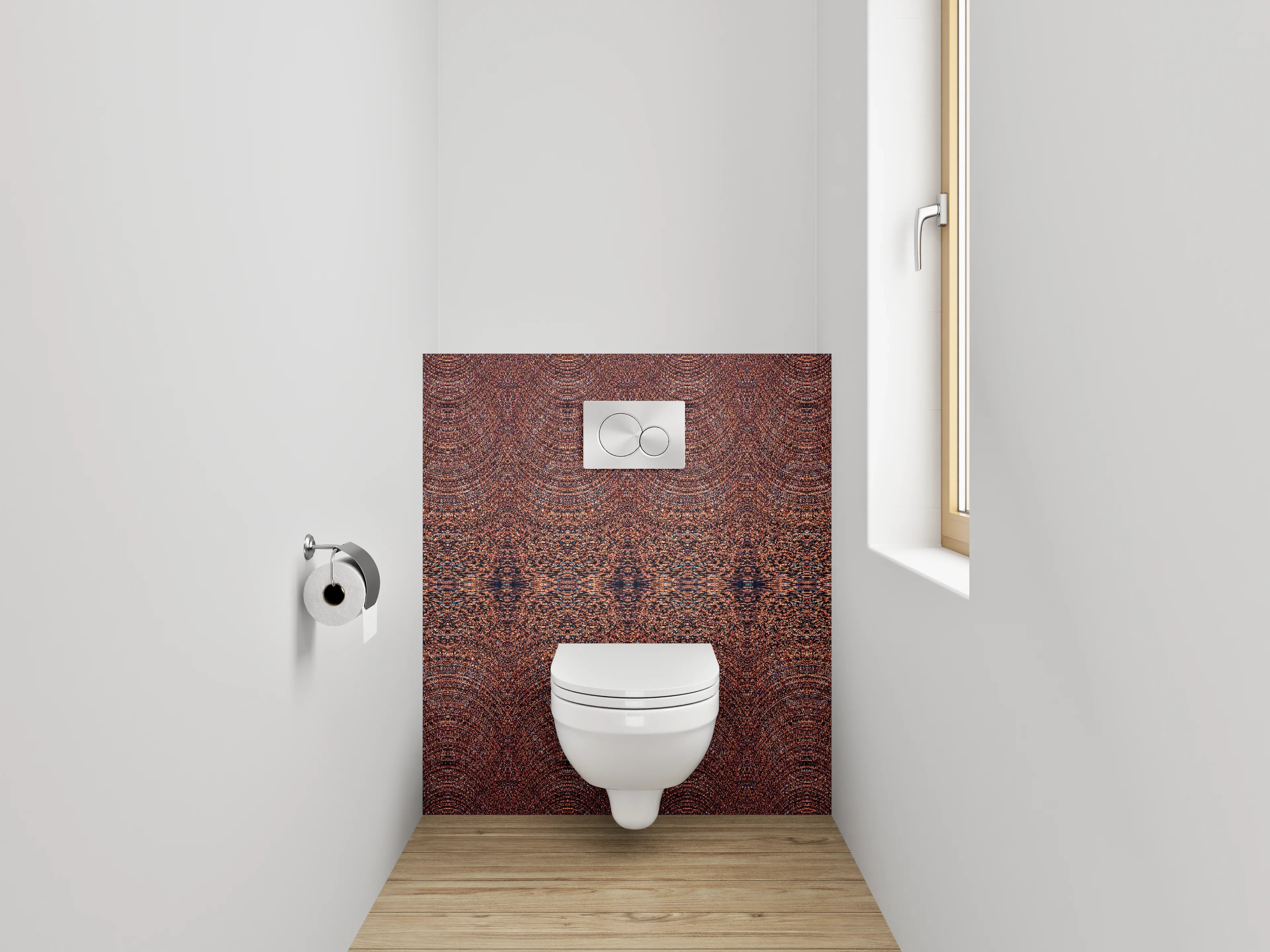 WC-Rückwand - Orientalisches Mosaik Muster Braun