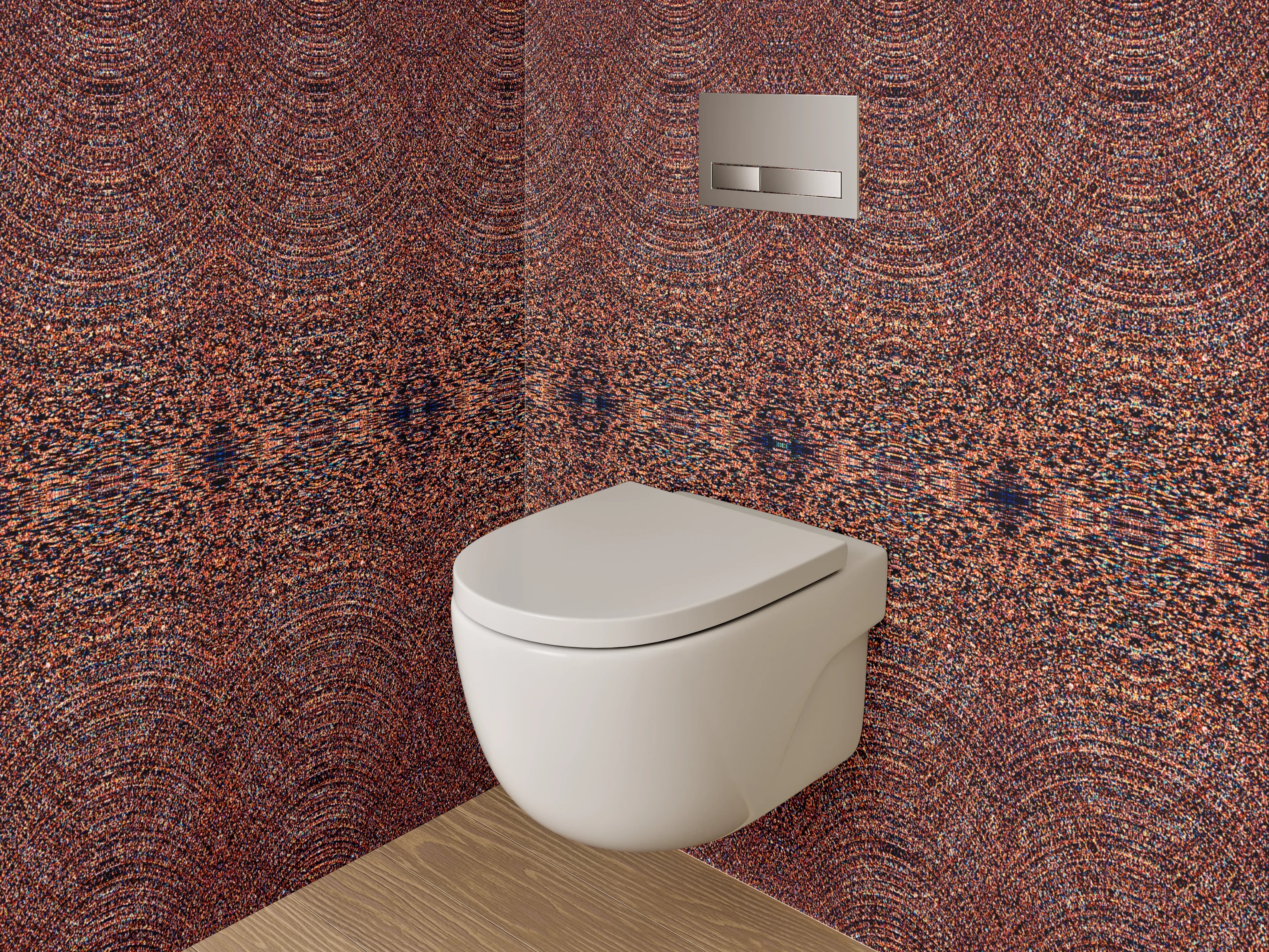 WC-Rückwand - Orientalisches Mosaik Muster Braun