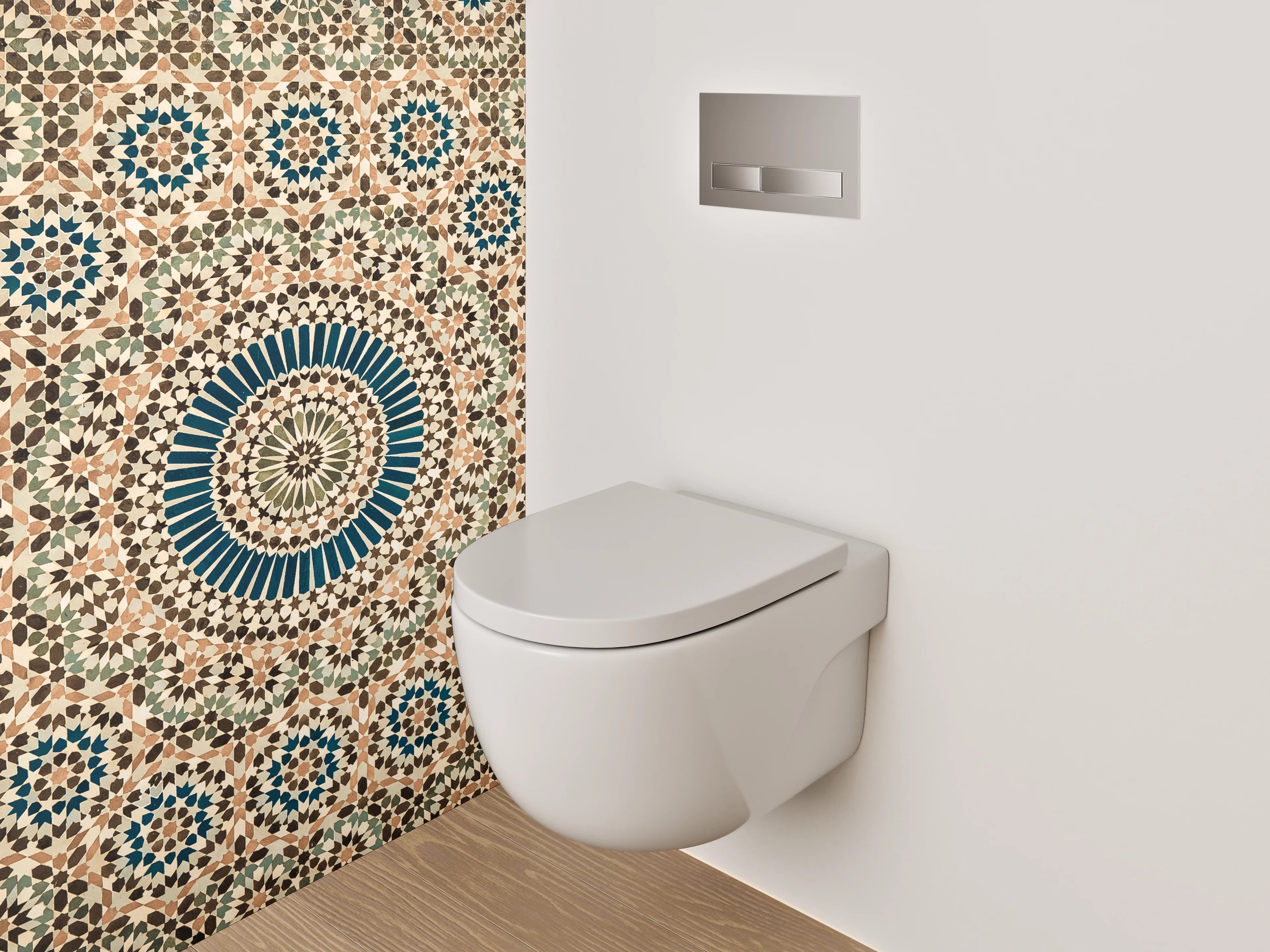 WC-Rückwand - Orientalisches Mosaik Muster Kunstwerk