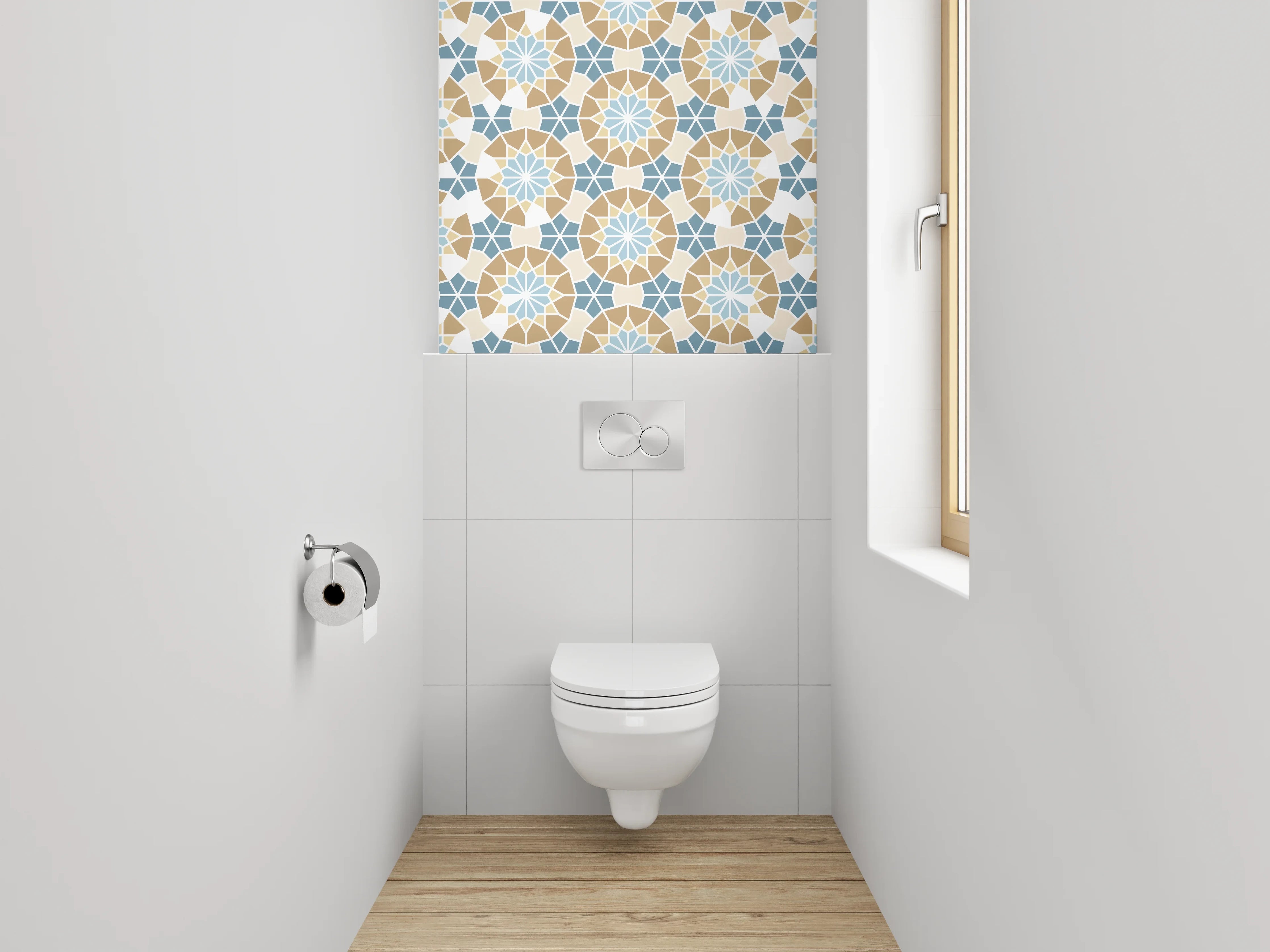 WC-Rückwand - Orientalisches Mosaik Muster Wanddekor
