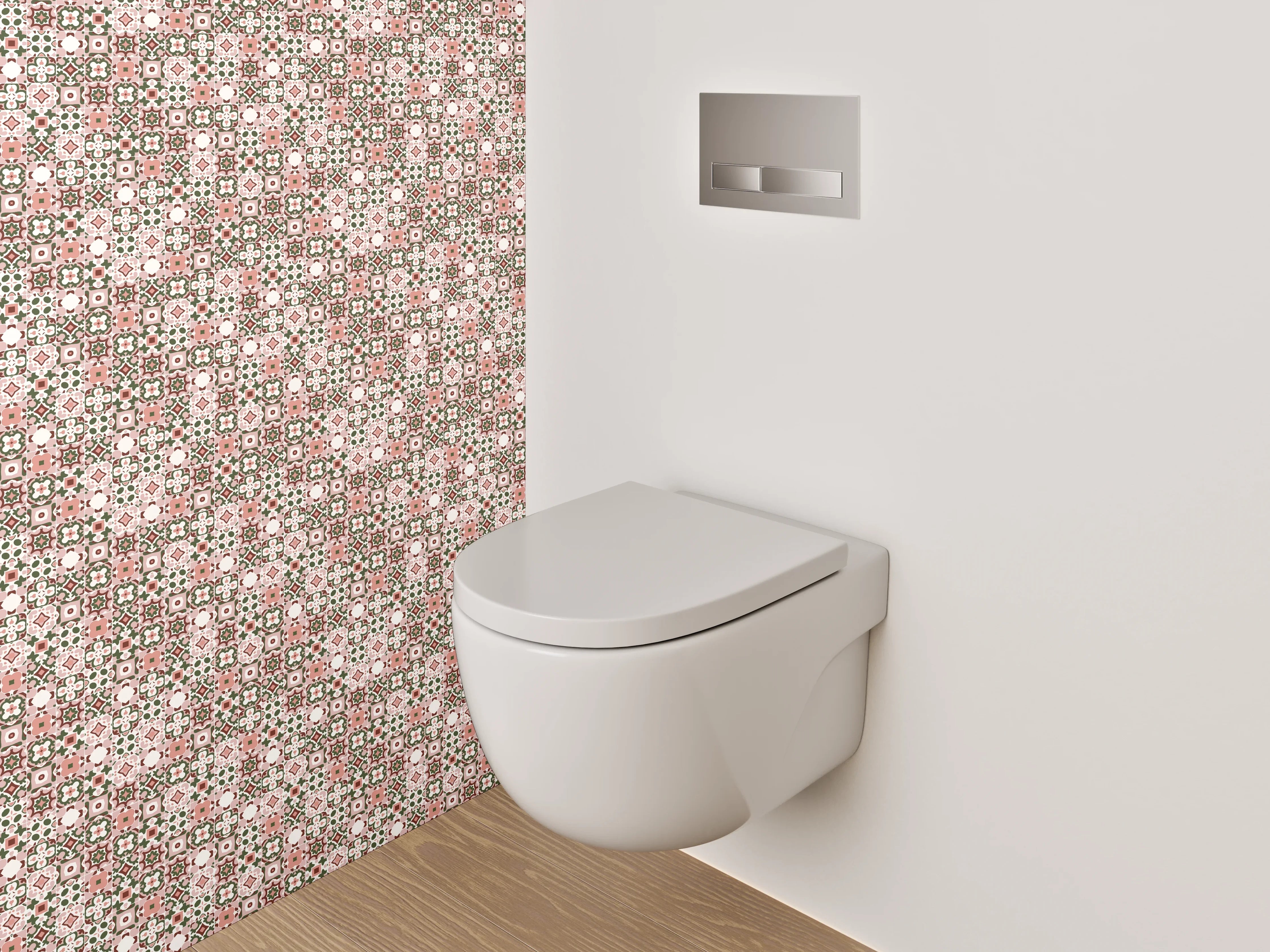 WC-Rückwand - Orientalisches Mosaik Rosa Braun