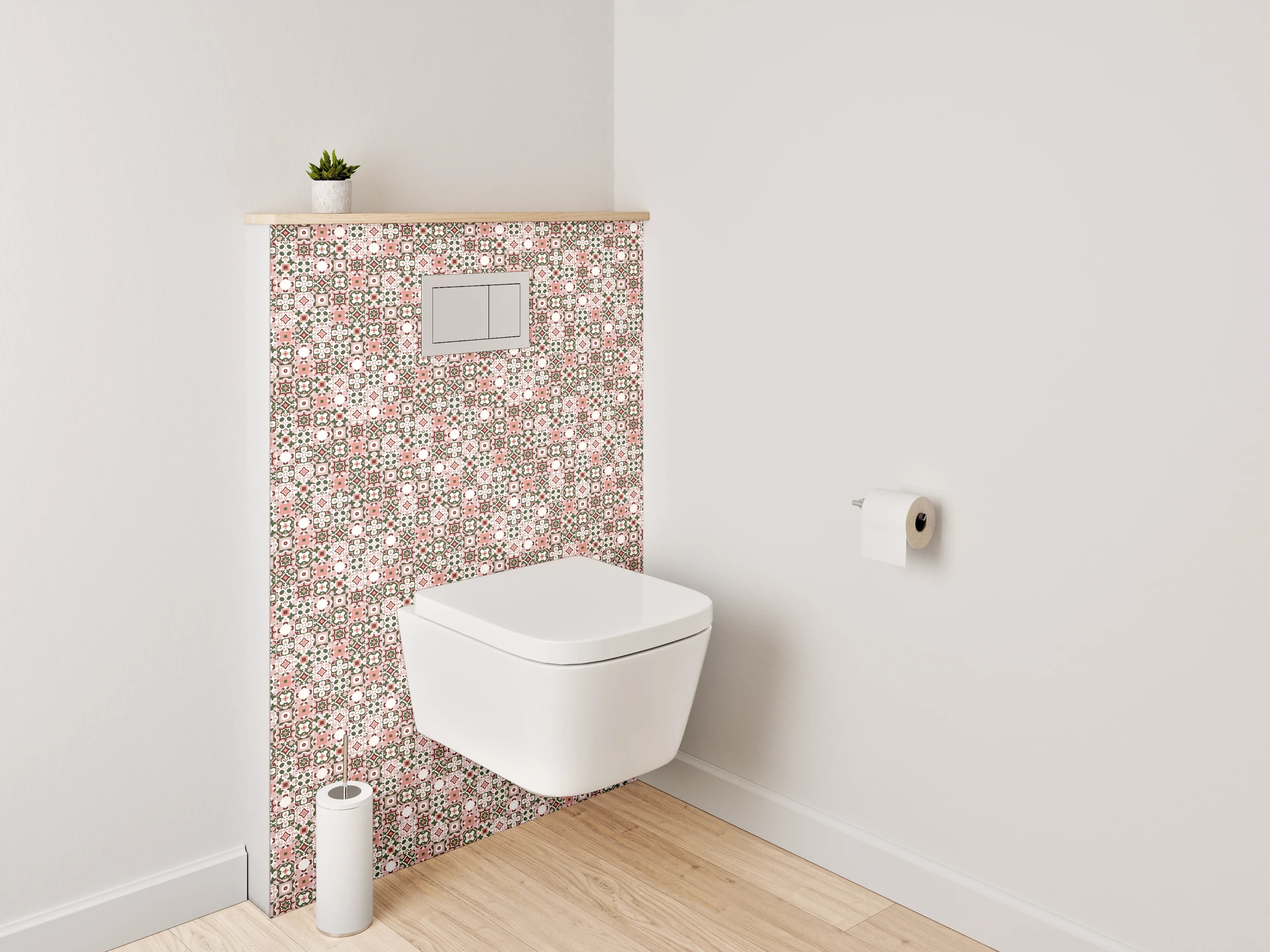 WC-Rückwand - Orientalisches Mosaik Rosa Braun