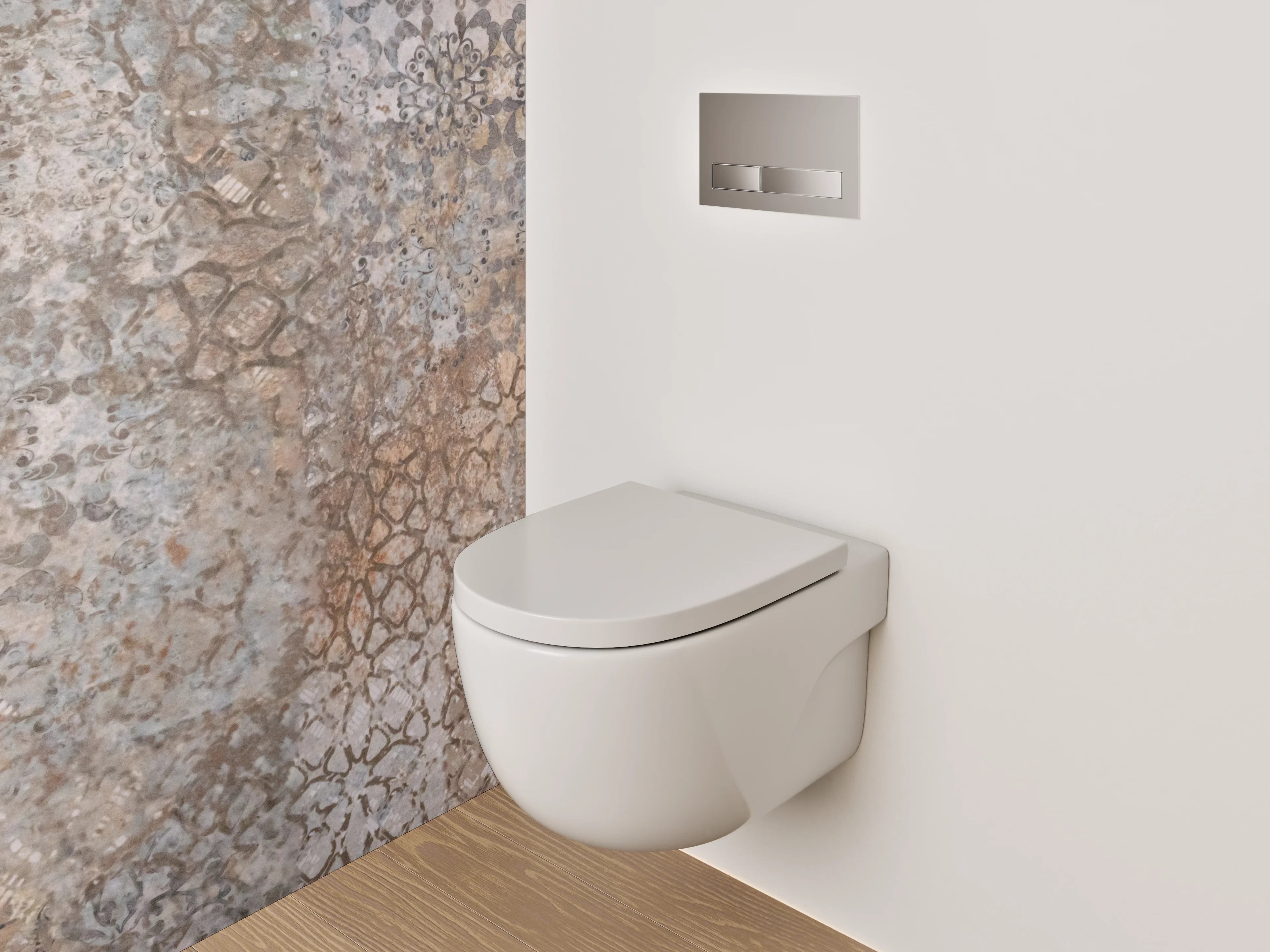 WC-Rückwand - Orientalisches Muster Vintage Fliesenoptik