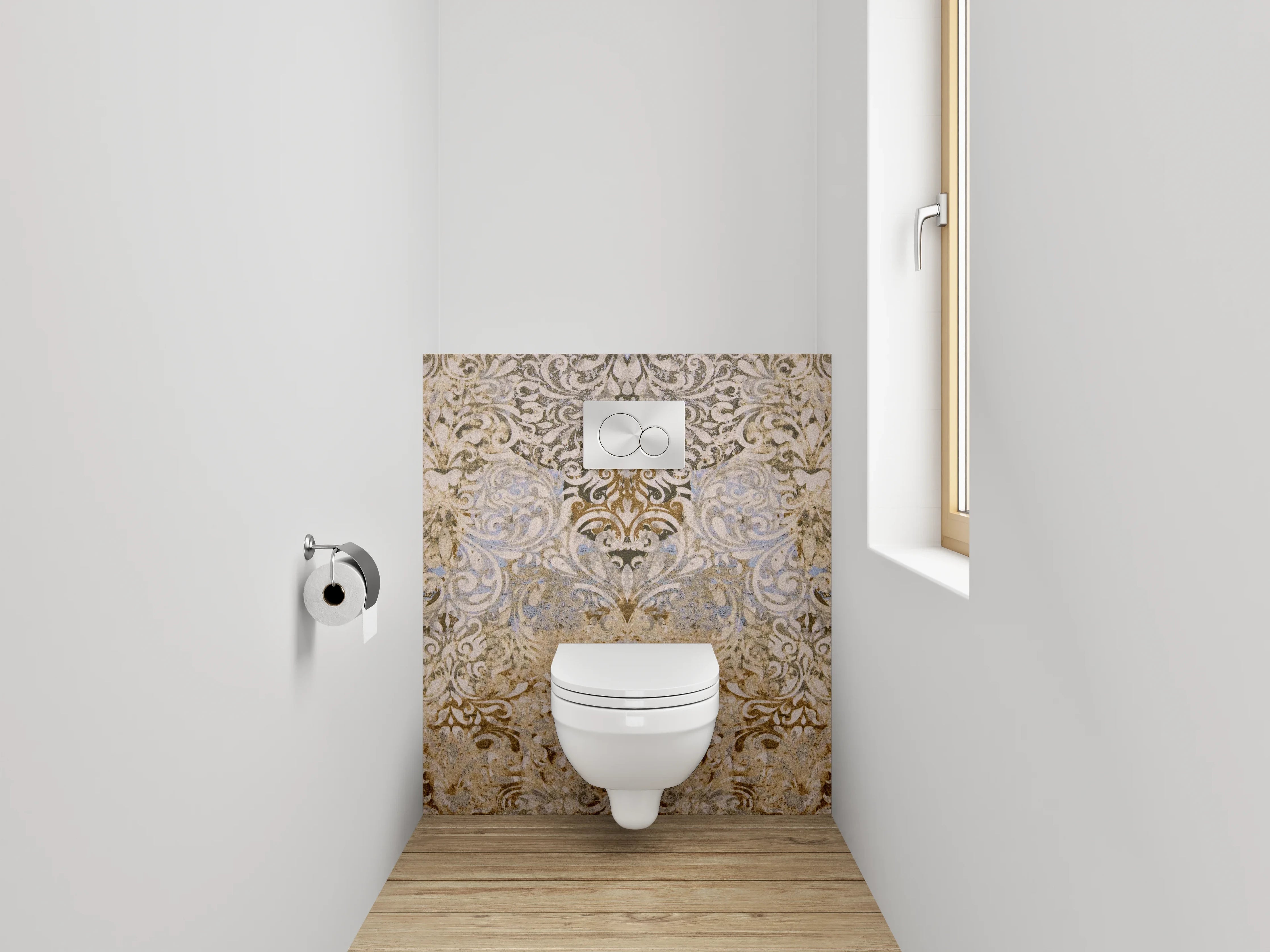 WC-Rückwand - Orientalisches Ornament Vintage Tapete