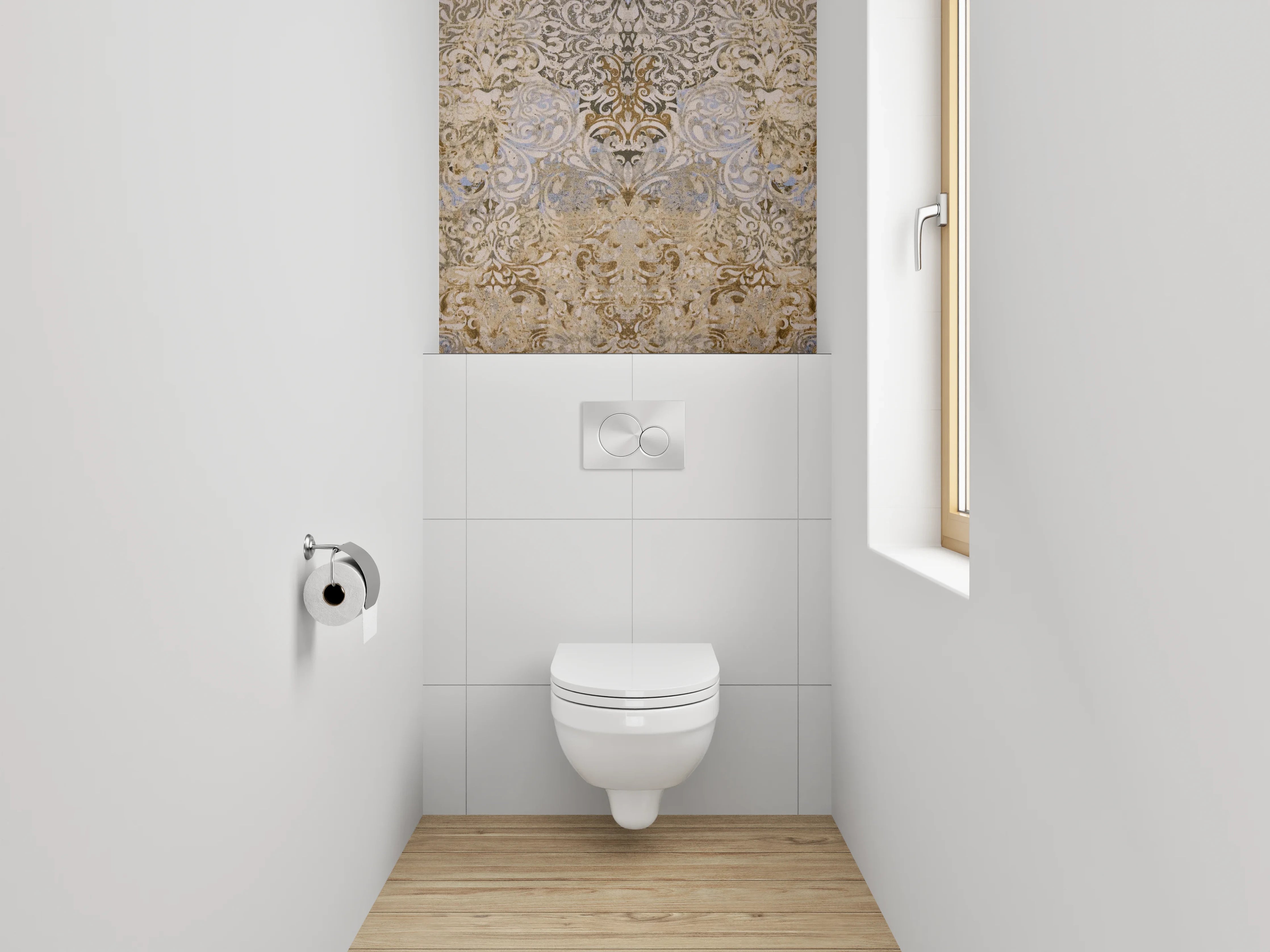WC-Rückwand - Orientalisches Ornament Vintage Tapete