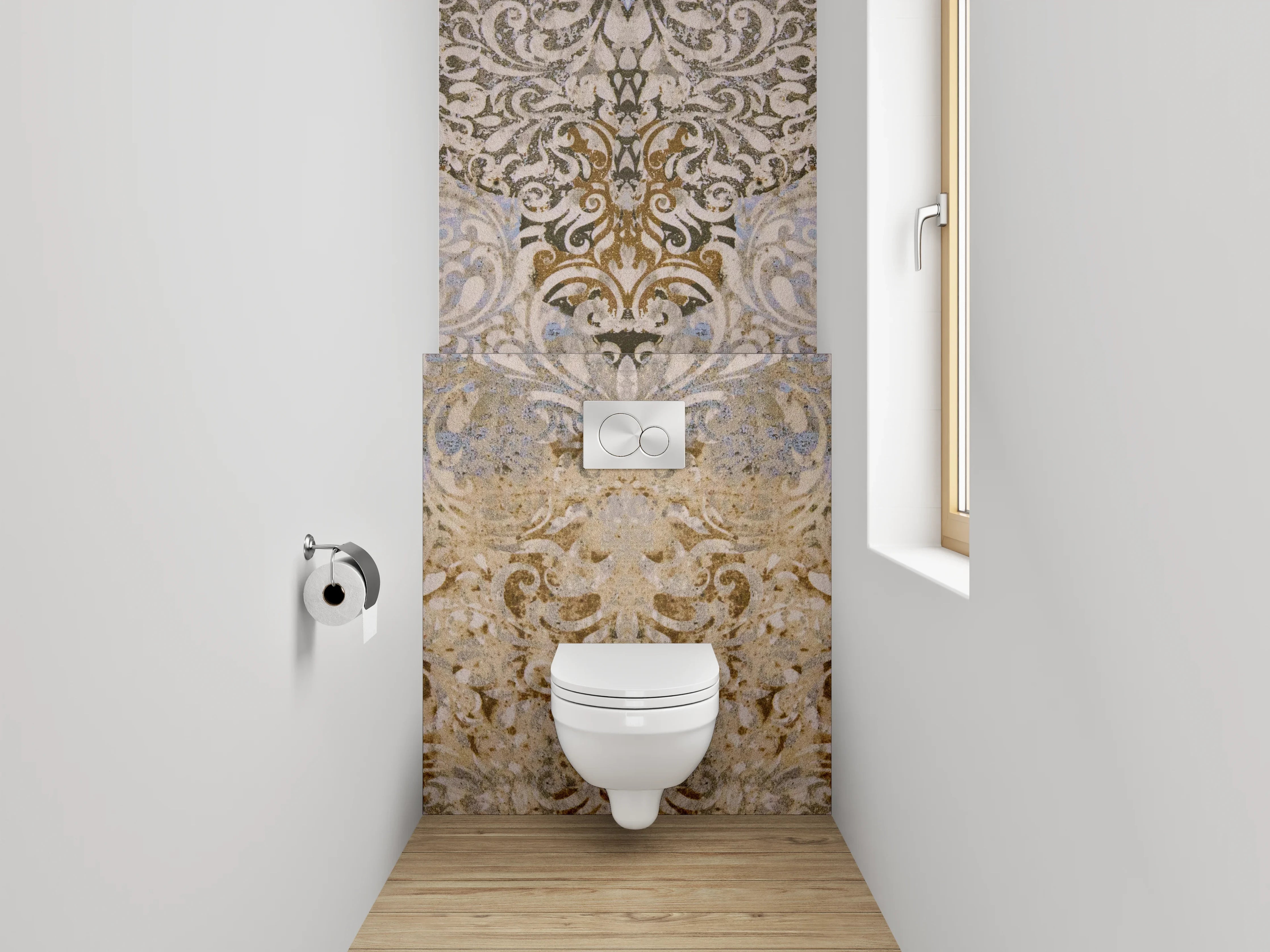 WC-Rückwand - Orientalisches Ornament Vintage Tapete