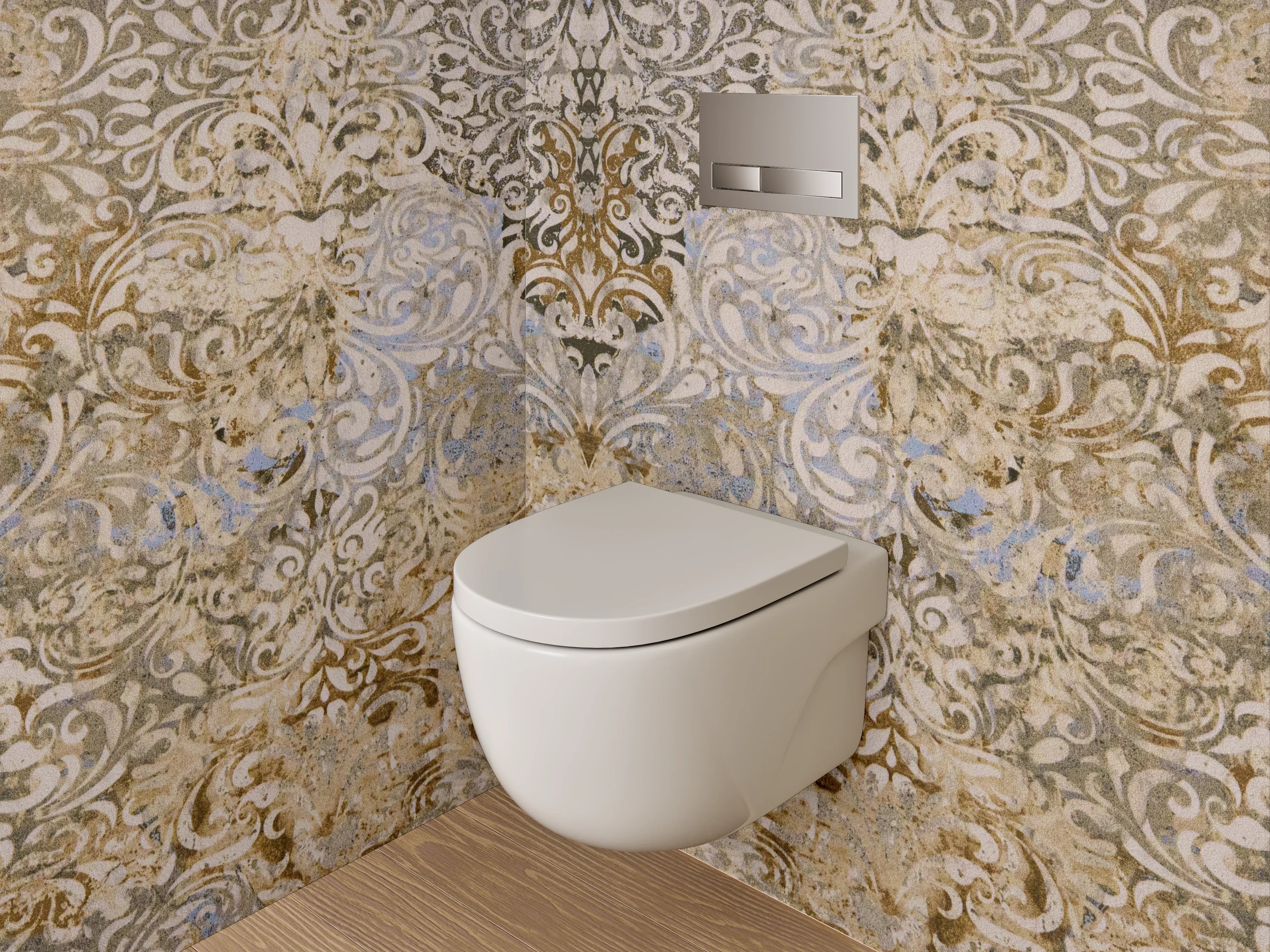 WC-Rückwand - Orientalisches Ornament Vintage Tapete