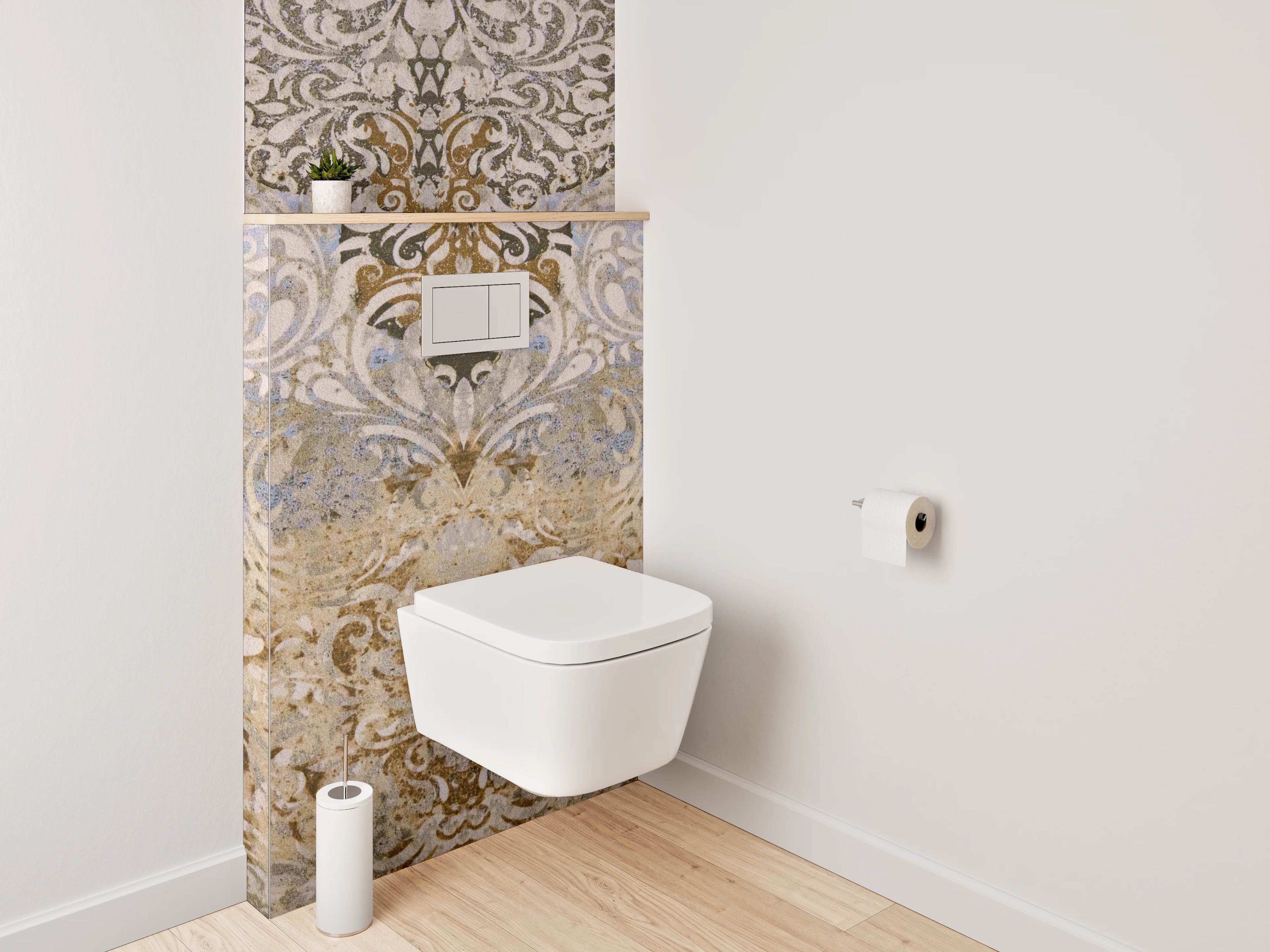 WC-Rückwand - Orientalisches Ornament Vintage Tapete