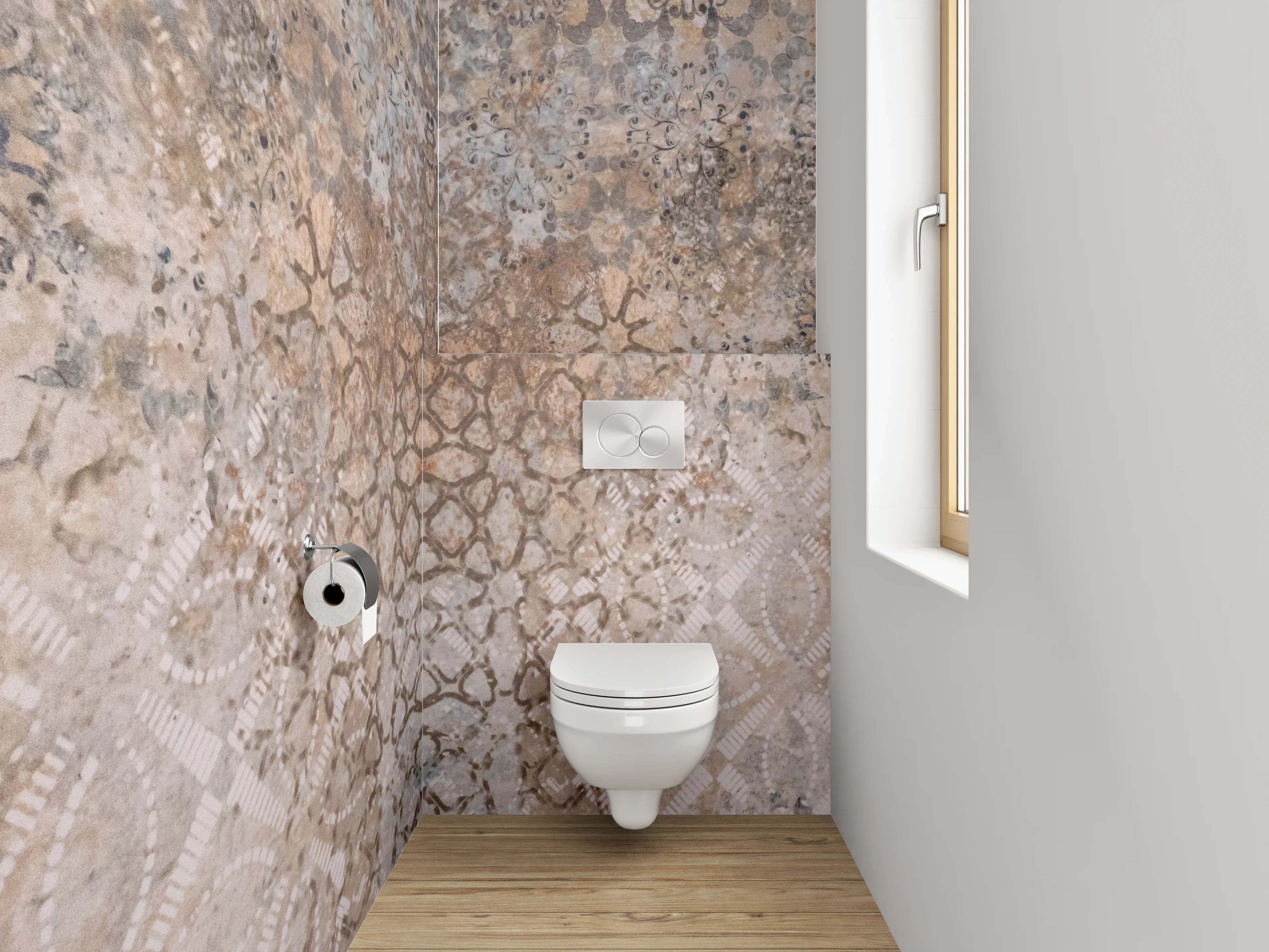 WC-Rückwand - Orientalisches Vintage Mosaik Muster