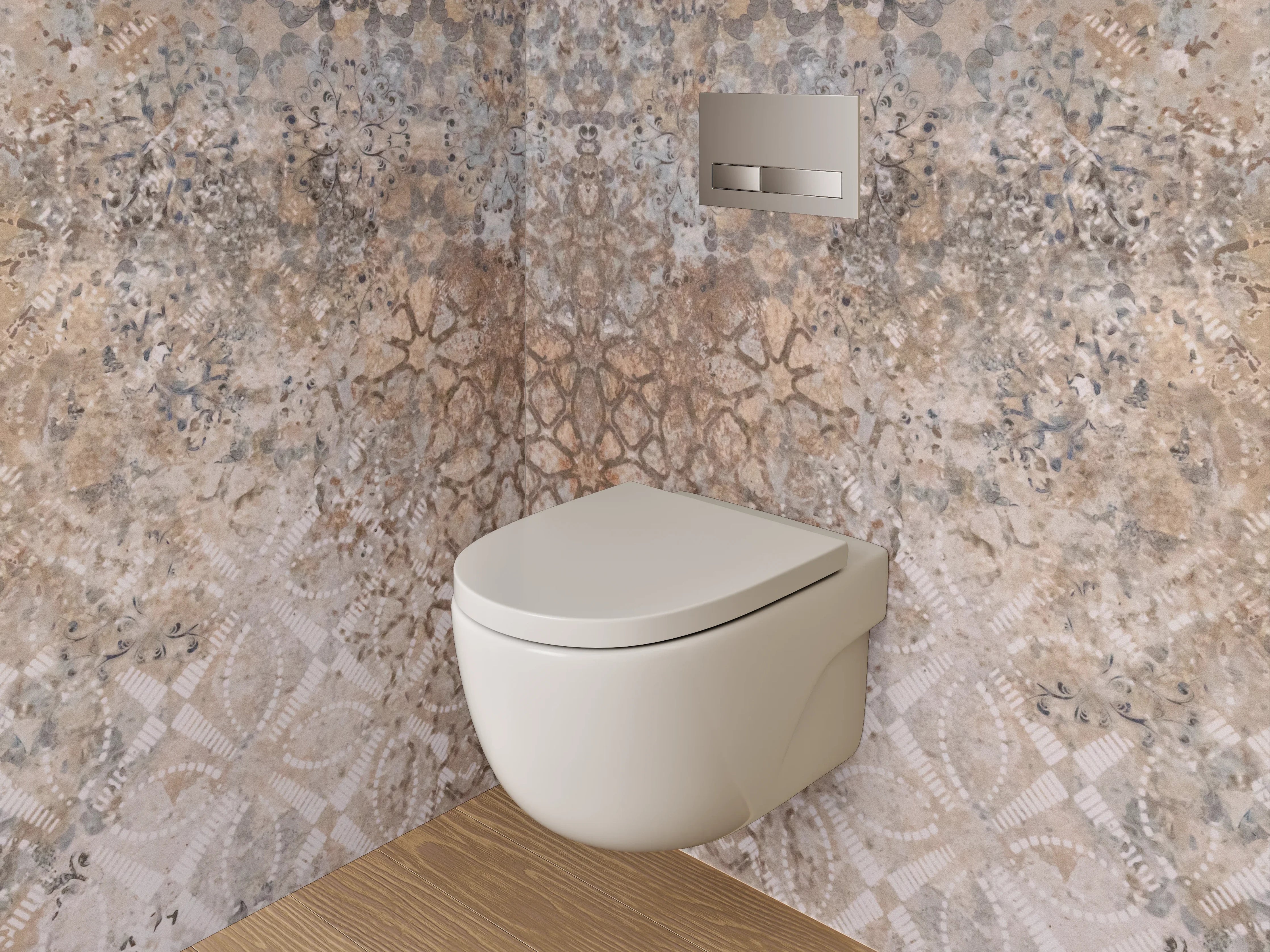 WC-Rückwand - Orientalisches Vintage Mosaik Muster