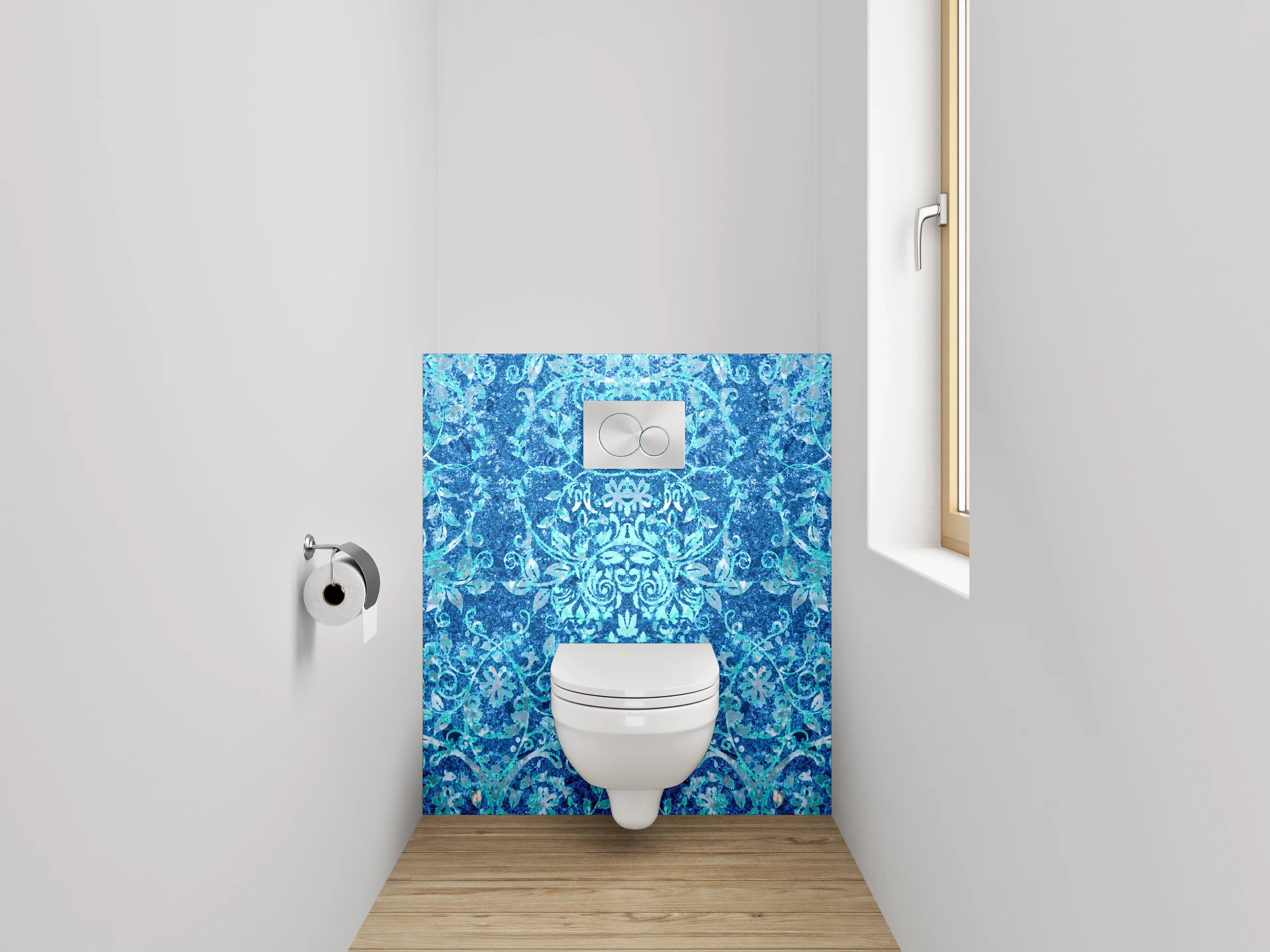 WC-Rückwand - Orientalisches blaues Mosaikmuster
