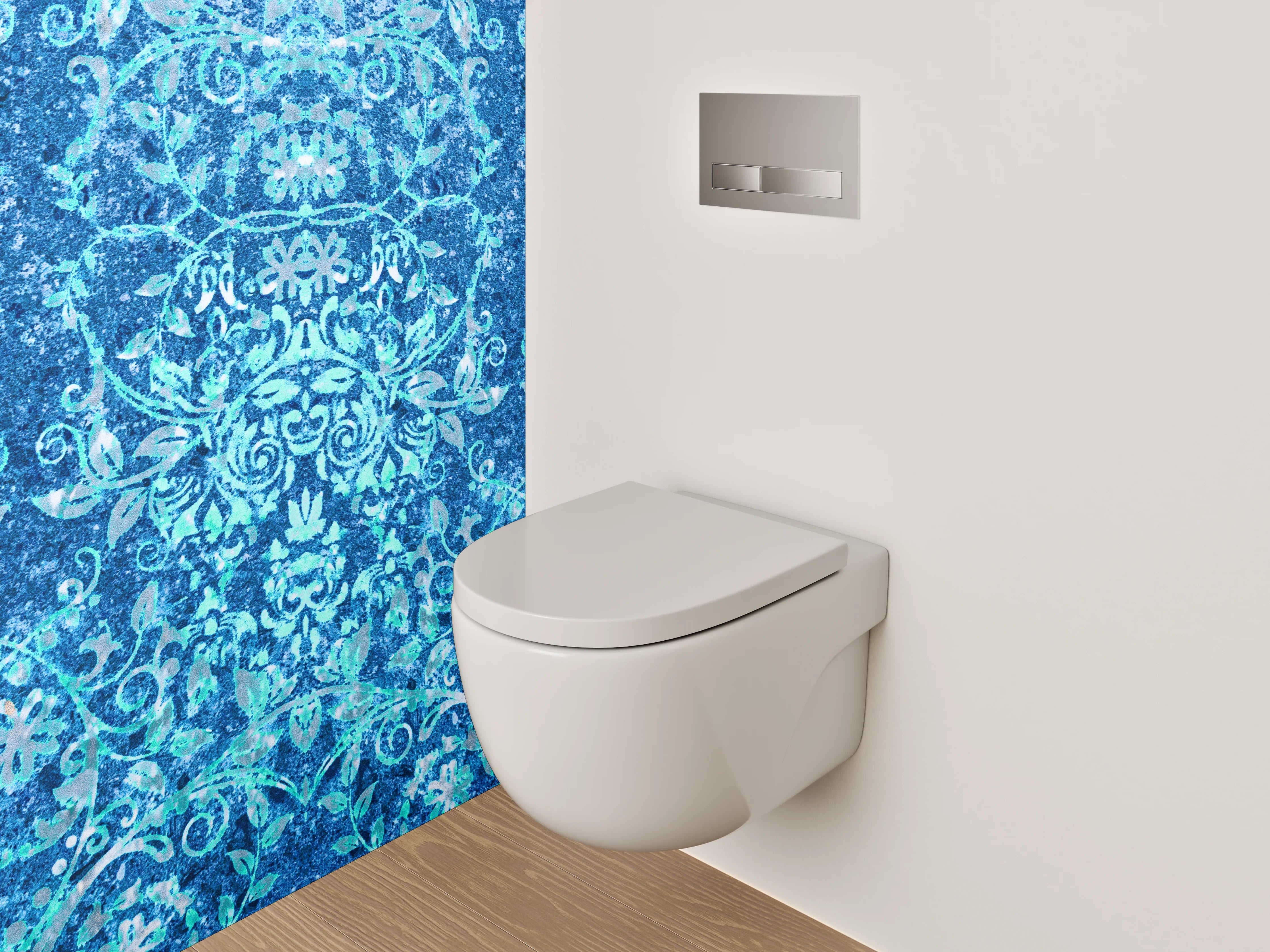 WC-Rückwand - Orientalisches blaues Mosaikmuster