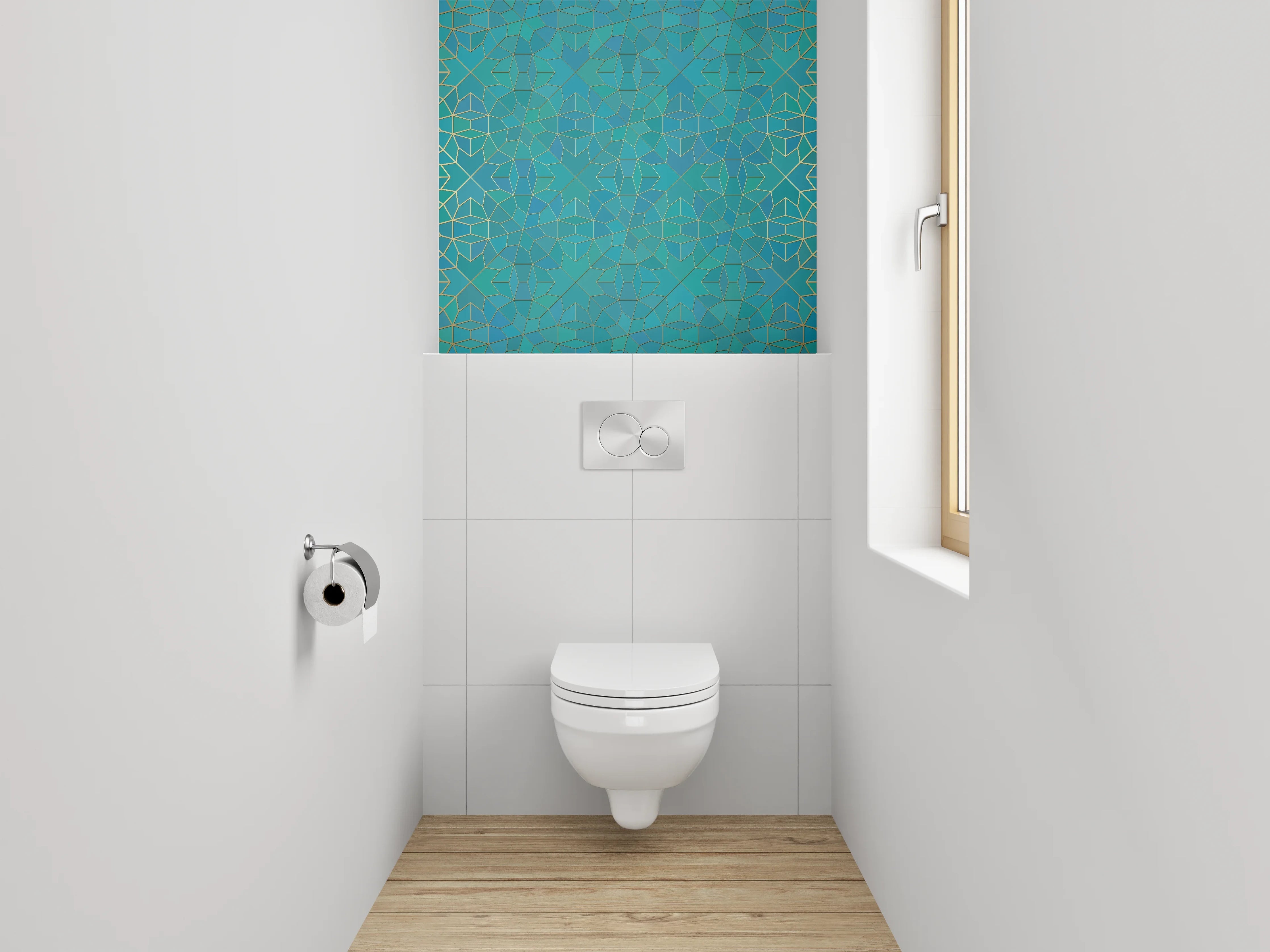 WC-Rückwand - Orientalisches geometrisches Mosaik Muster