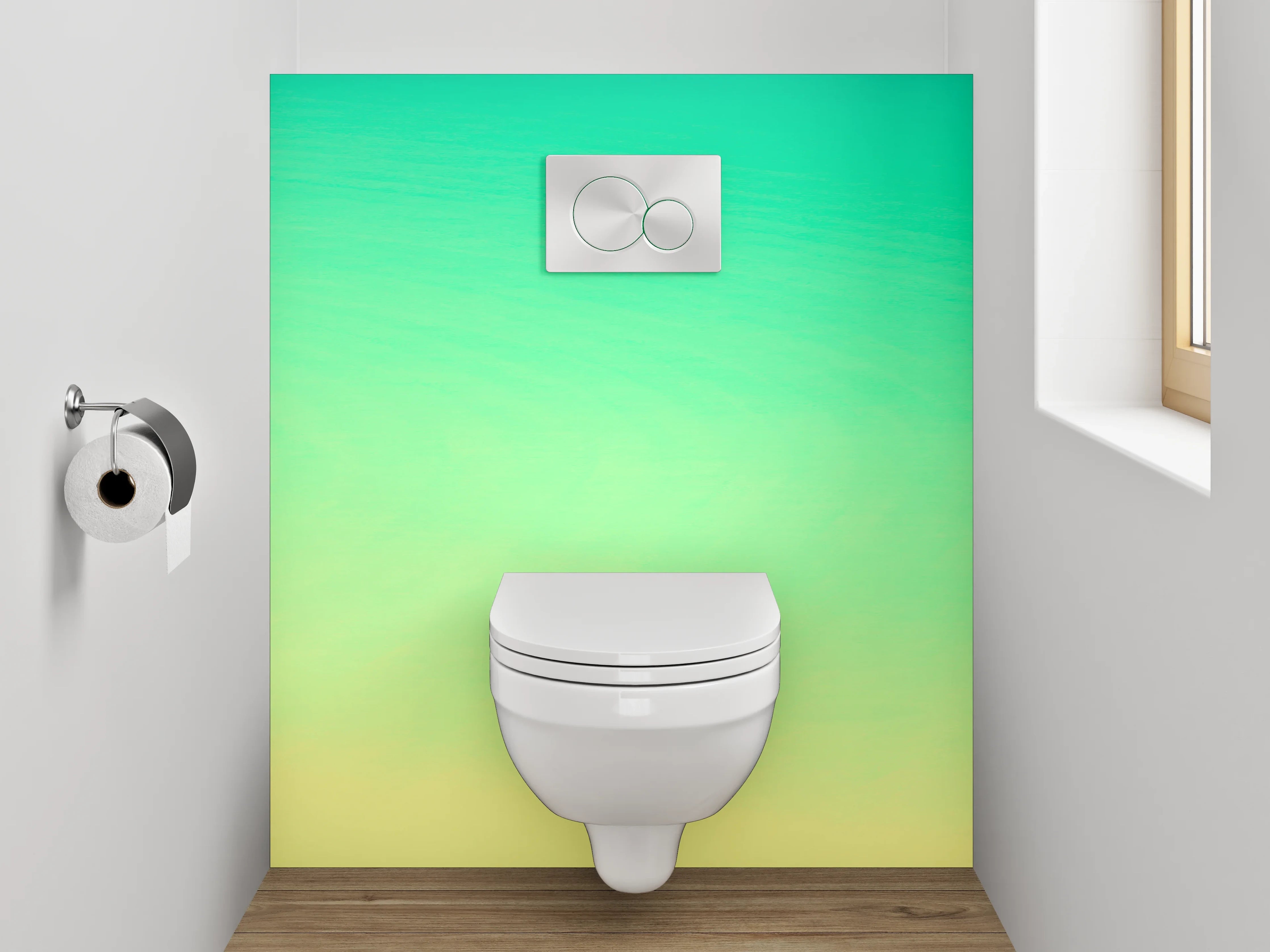 WC-Rückwand - Palmen-Himmel Retro Tropisch