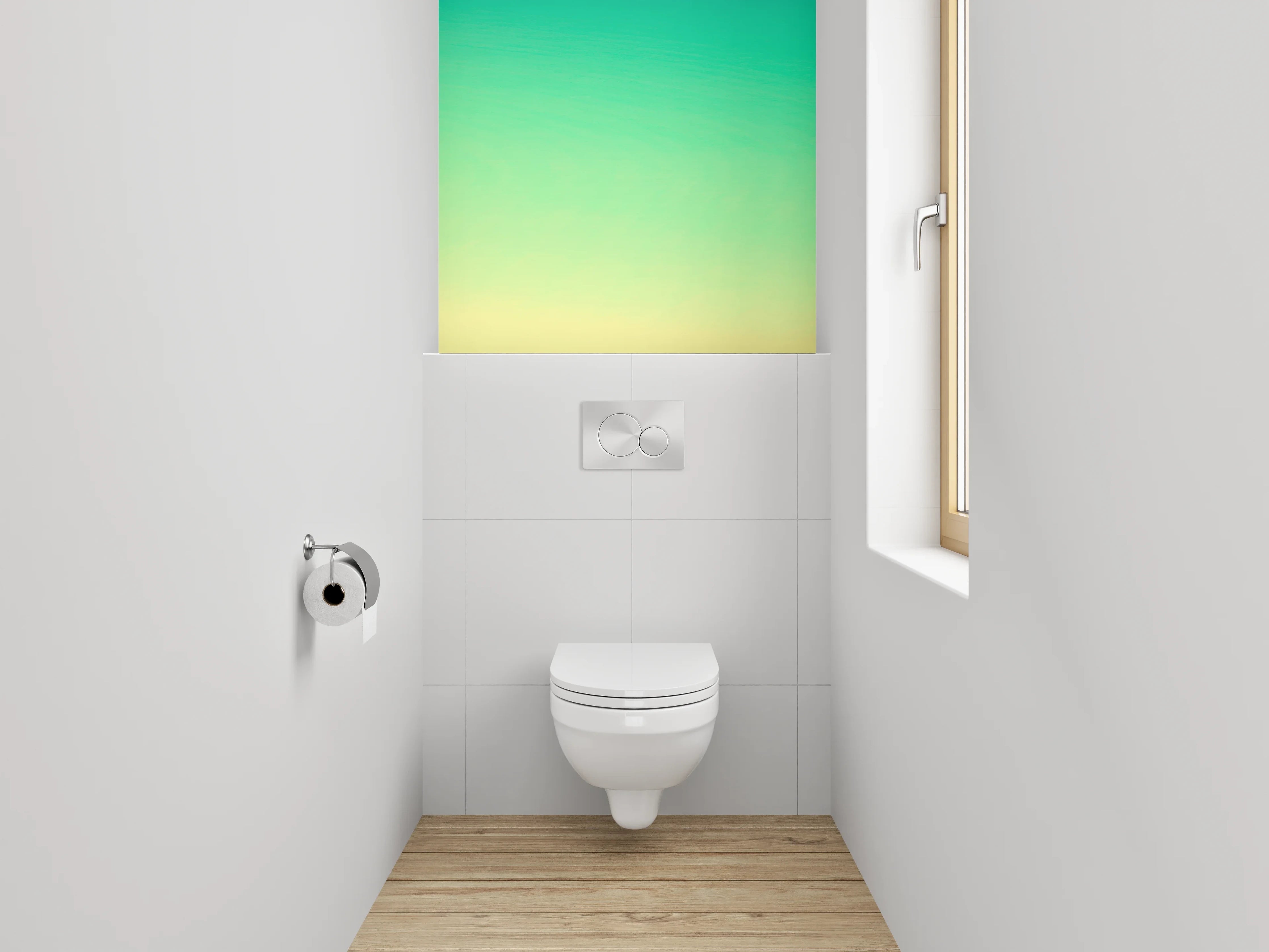 WC-Rückwand - Palmen-Himmel Retro Tropisch