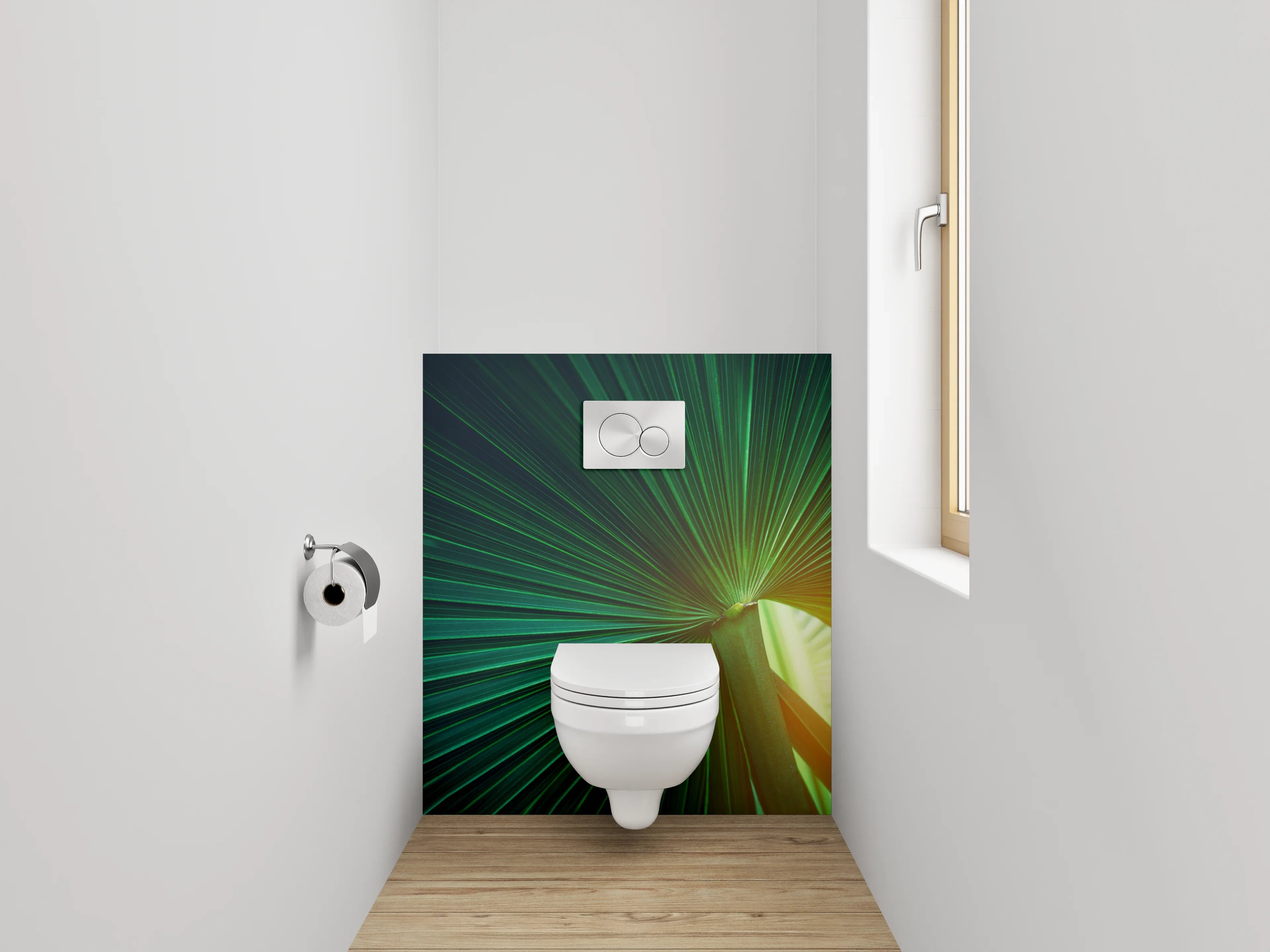 WC-Rückwand - Palmenblatt Natur Motiv Grün